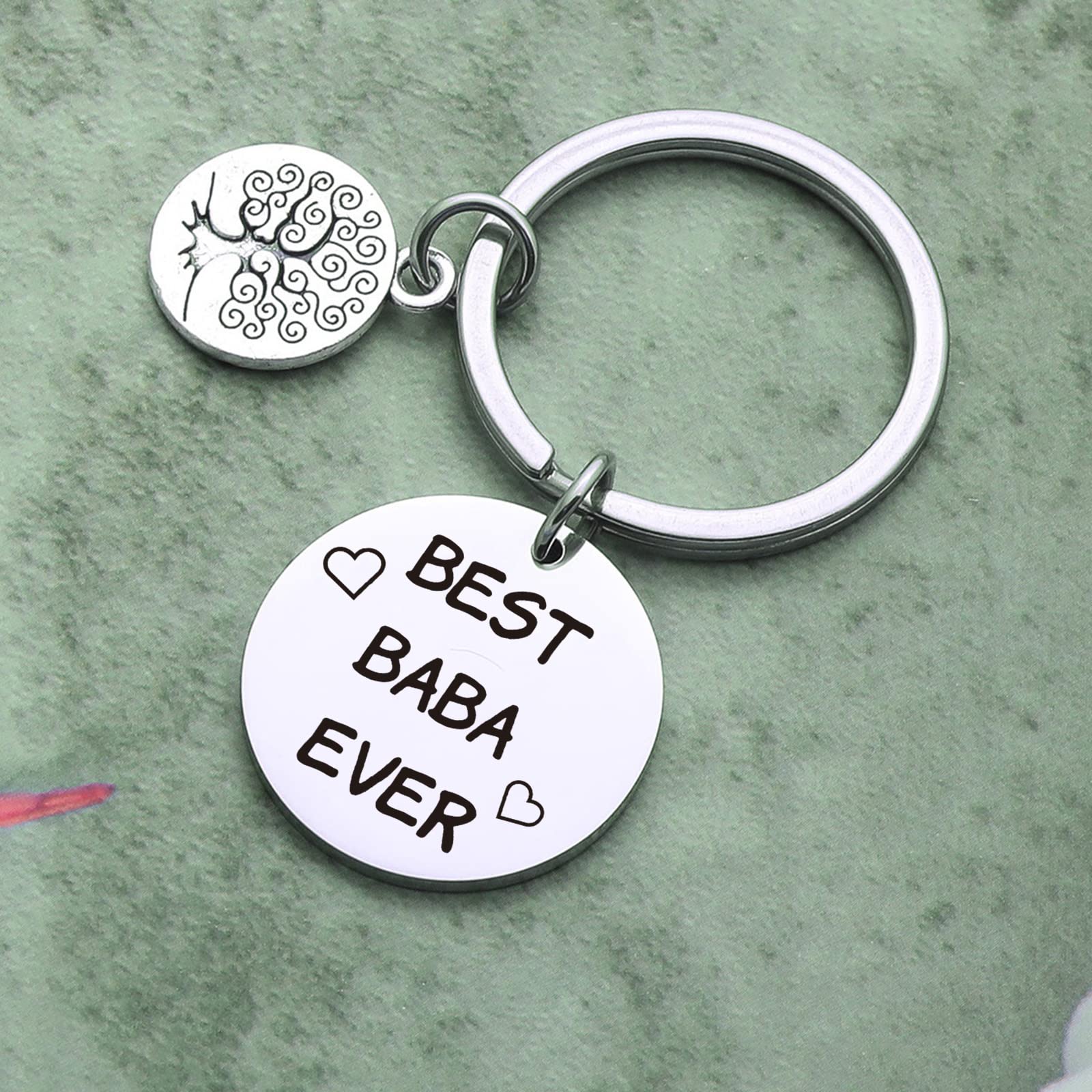 Baba Keyring - Personalized Cousin, Best Friend, Grandpa, Uncle Keychain - Perfect for Birthdays, Anniversaries, and Family Gifts