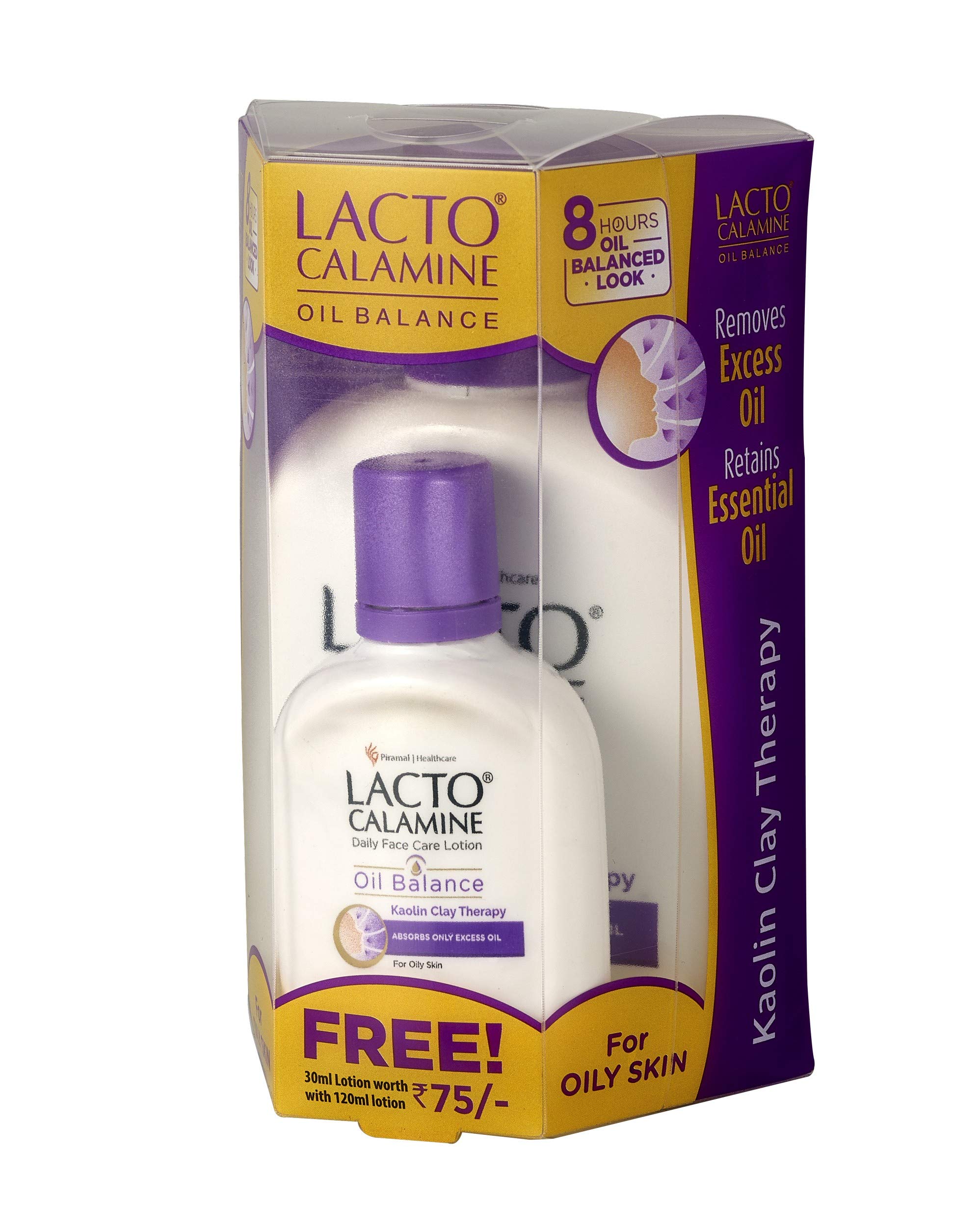 Lacto Calamine Oil Balance Face Lotion 120ml - Oil Control & Moisturizing for Oily & Combination Skin | Free 30ml Oily Skin Lotion | Perfect for Daily Skincare Routine & Acne-Prone Skin