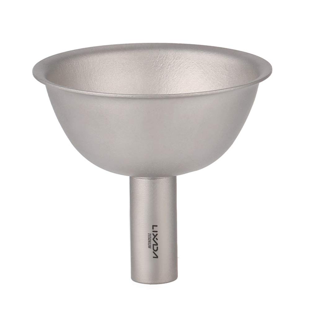 Lixada Titanium Wine Funnel - Durable Liquid Filling Funnel for Bottles, Flasks & Containers - Perfect for Home Brewing, Cocktail Making & Kitchen Use