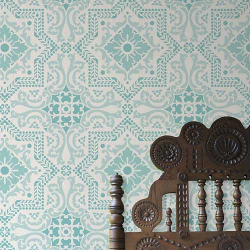 Lisboa Tile Stencil - Reusable DIY Ceramic Stencils for Home Decor, Wall Art & Craft Projects | Perfect for Bathroom, Kitchen Backsplash & Floor Tile Designs