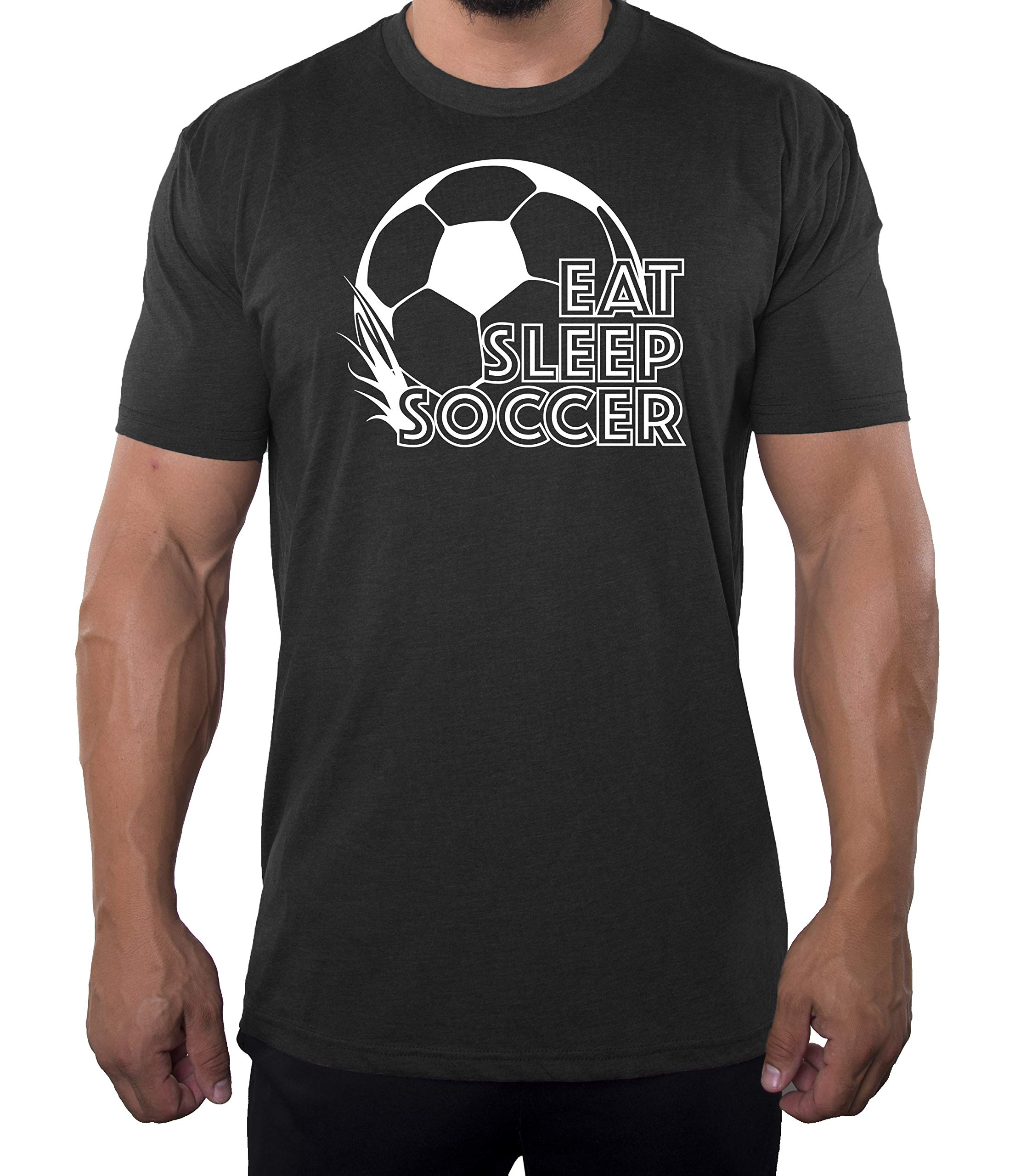 Mato & Hash Eat Sleep Soccer Men's Graphic Soccer T-Shirt - Comfortable Athletic Tee for Training, Matches & Casual Wear