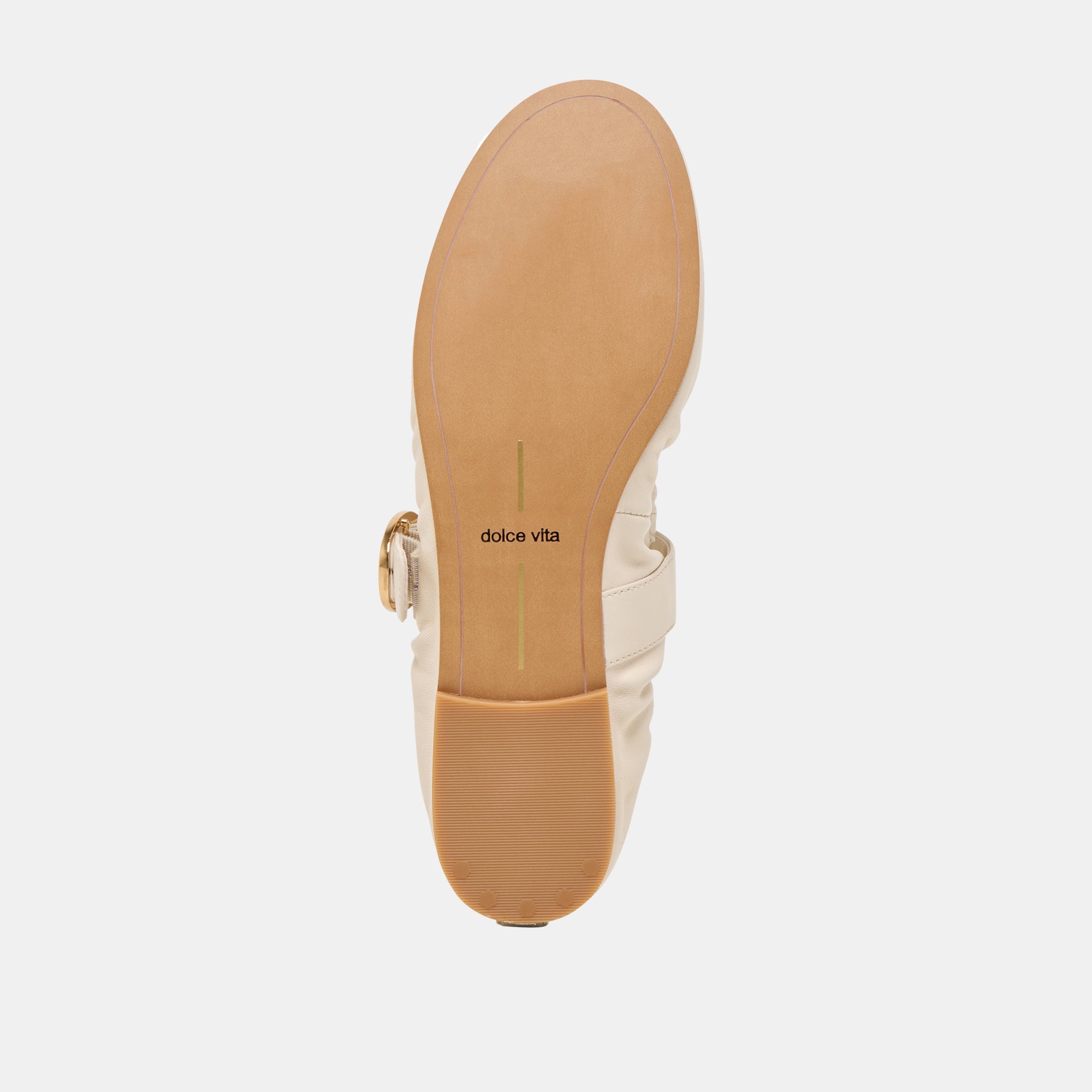 CAELY Women's Ballet Flats - Genuine Leather Comfortable Slip-On Shoes for Work, Office & Casual Wear - Bone Color