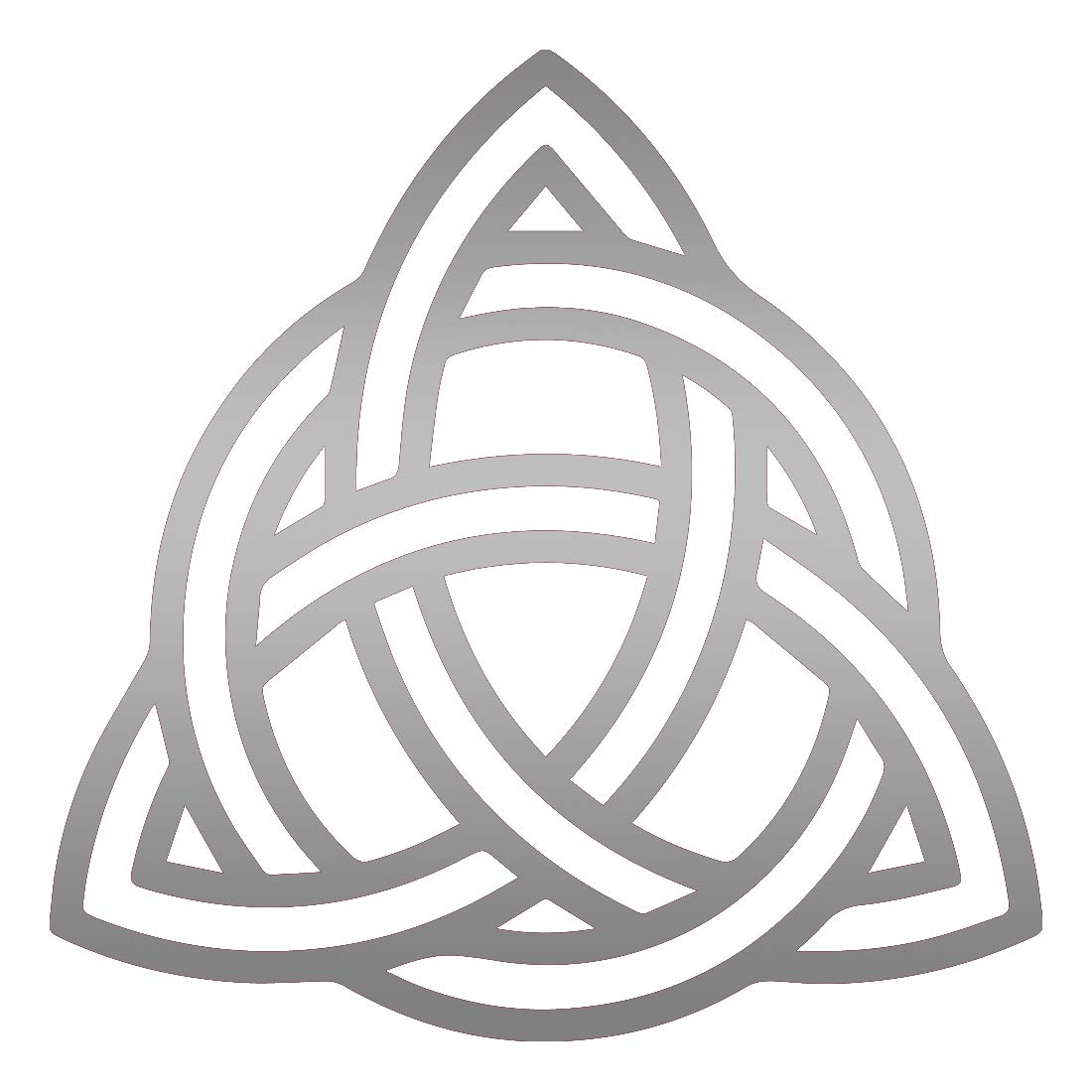 Premium Celtic ICON Metallic Silver Vinyl Decal Stickers (Set of 2) - Waterproof, Durable for Laptop, Phone, Helmet, Car Window, Bumper, Mug, Cup, Door & Wall Decoration - Perfect for Home, Office, Vehicle & Gift Giving
