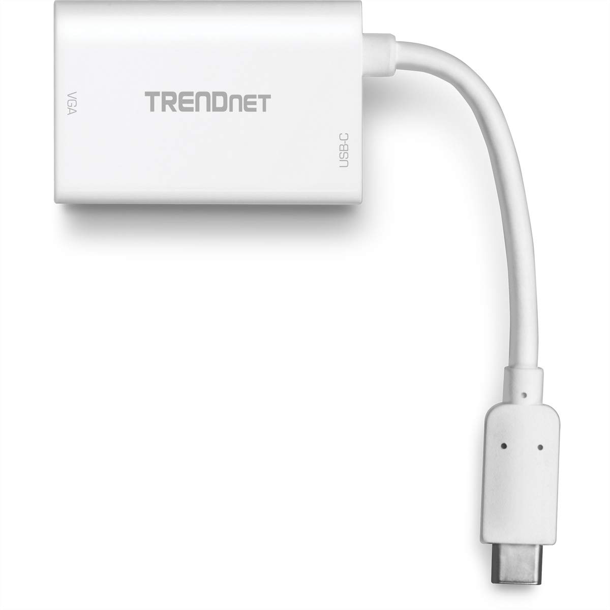 TRENDnet USB-C to VGA Adapter with Power Delivery - High Speed 4K Video Converter for MacBook, Windows Laptops & Chromebooks - Compatible with Mac OS, Windows 10 & Chrome OS - Ideal for Office Presentations, Home Theater & Multi-Monitor Setups