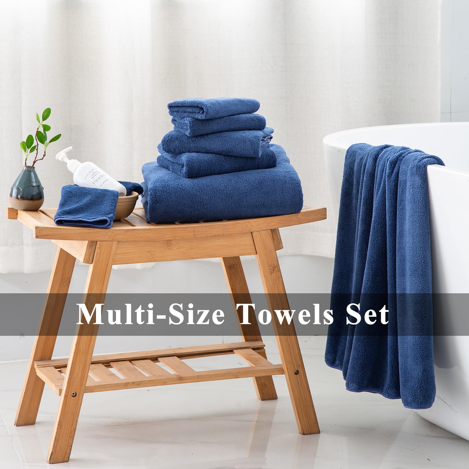 MINCHI 4-Piece Oversized Bath Towels Set - Ultra Soft & Absorbent 35