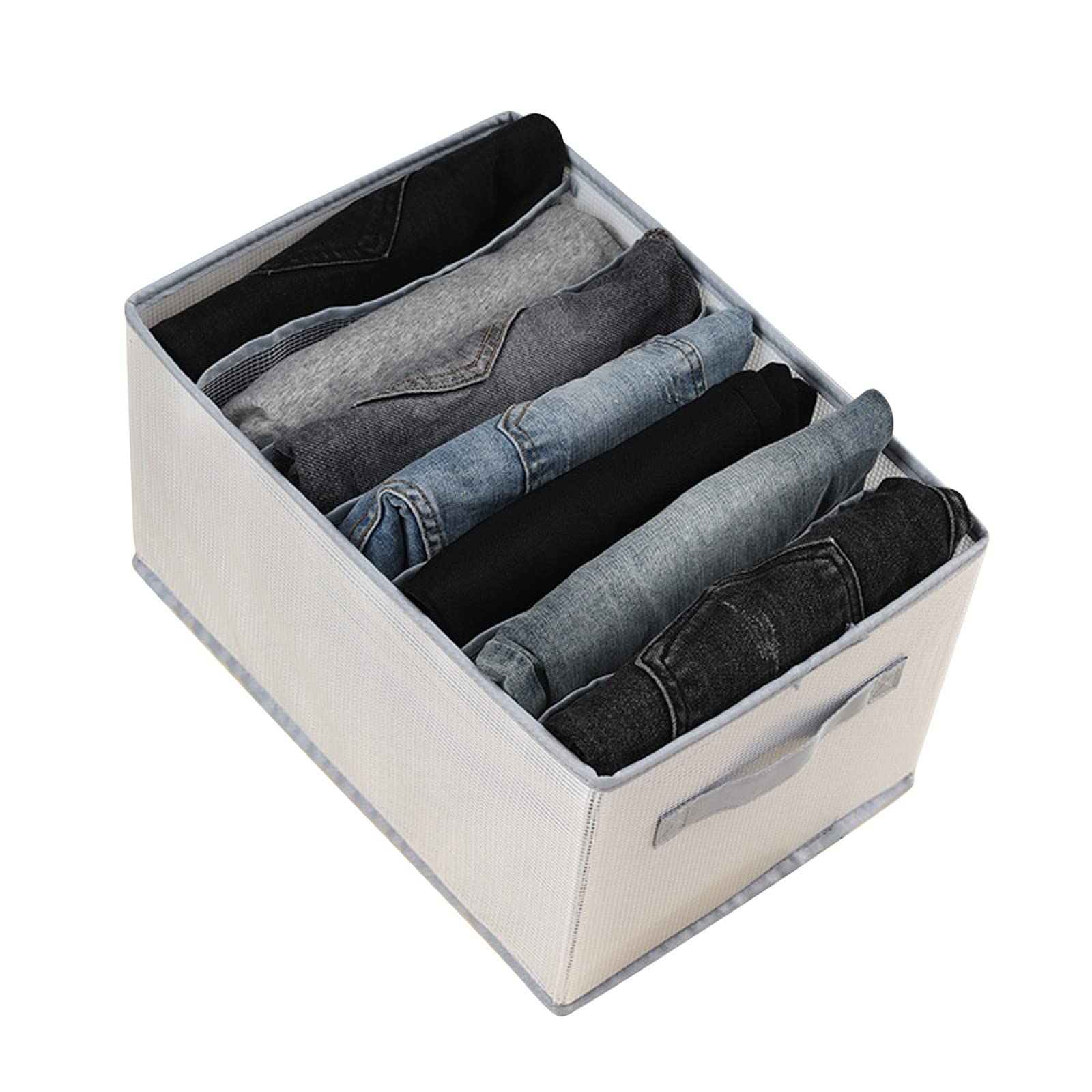 Mesh Drawer Storage Organizer for Clothes & Pants - PP Plastic Compartment Box with Clip Board | Perfect for Wardrobe, Travel & Hunting Gear Organization