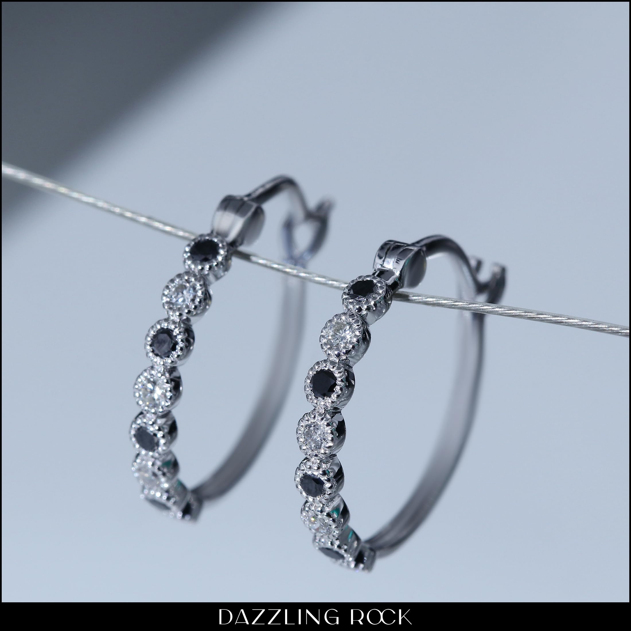 18K Solid White Gold Dainty Hoop Earrings for Women - Elegant Fine Jewelry Gift for Her | Perfect for Weddings, Date Nights & Special Occasions