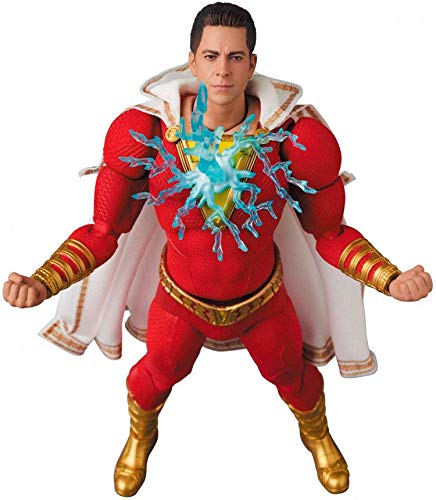 MAFEX DC Shazam Action Figure - Medicom Toy Collectible for Superhero Fans - Perfect for Display, Gifts, and Comic Book Collections