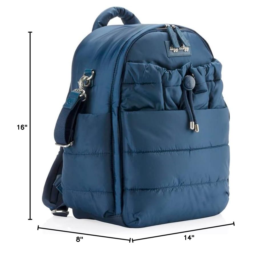 Itzy Ritzy Dream Diaper Bag Backpack - Compact Baby Backpack with 14 Pockets, Changing Pad & Stroller Straps | Waterproof Diaper Bag for Moms | Perfect for Travel, Daycare & On-the-Go Parenting (Sapphire Starlight)