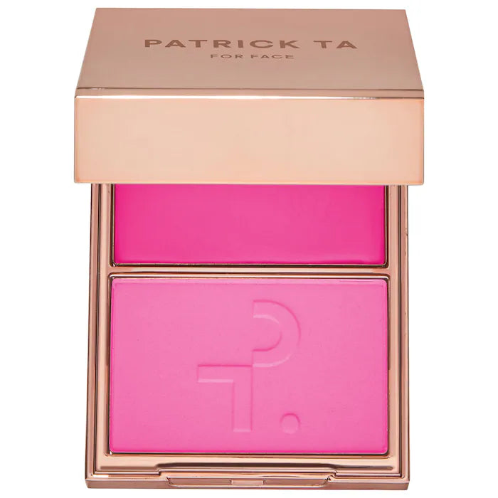 Patrick TA Major Headlines Double Take Duo Cream + Powder - Long-Lasting Blush & Highlighter Set for Day & Night Makeup | Perfect for Contouring & Glowing Skin