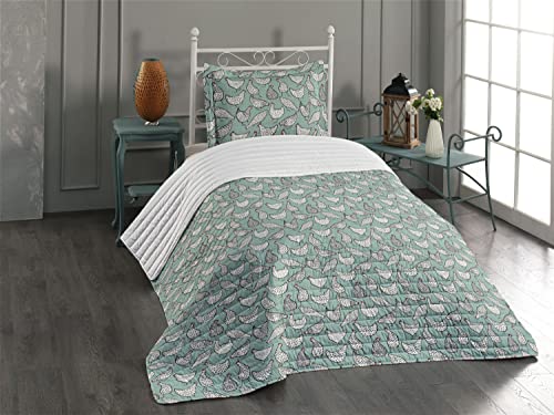 Almond Green and White