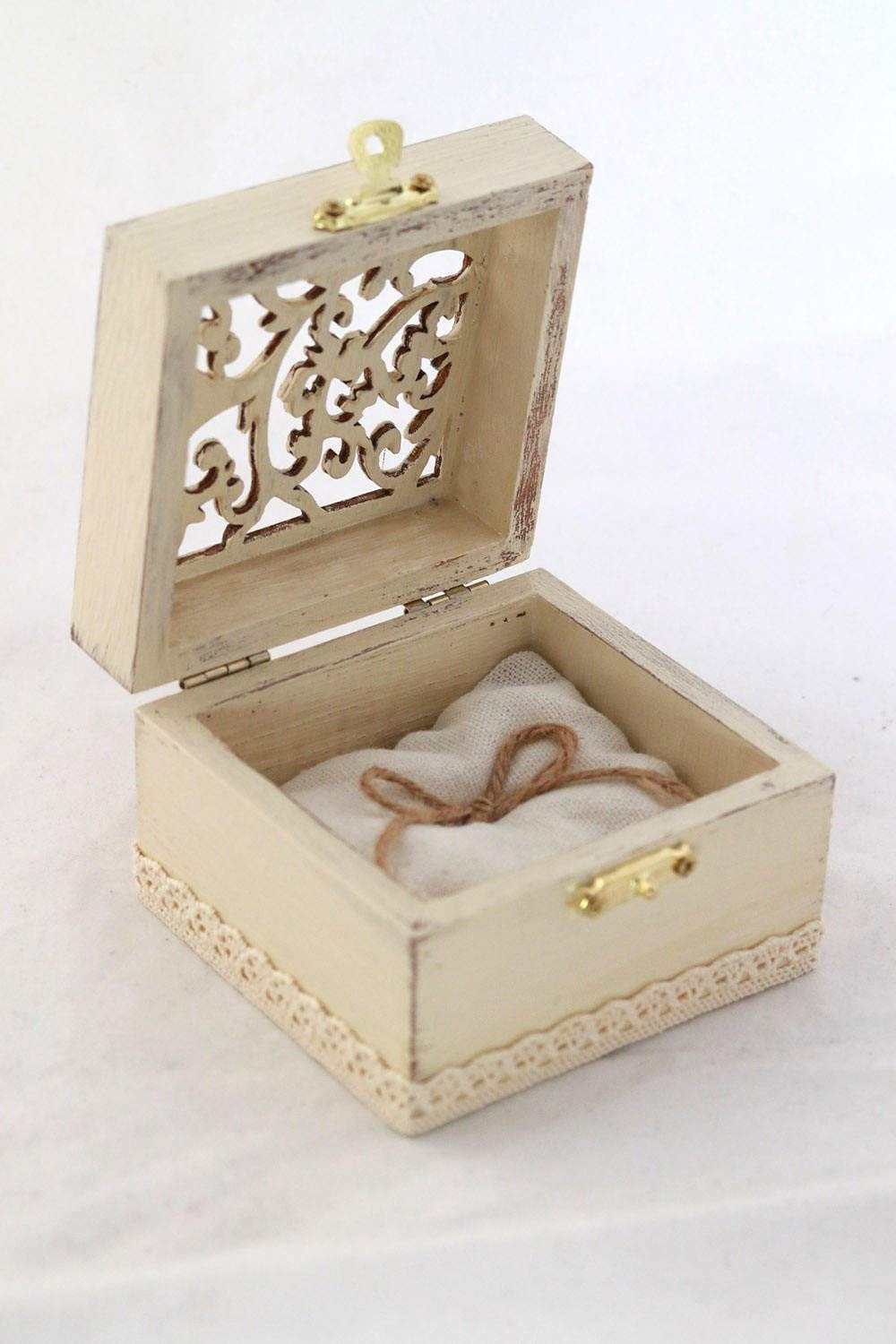 Turquoise Wedding Ring Box - Rustic Ring Holder for Engagement, Proposal & Ceremonies - Perfect for Ring Bearers, Bridal Jewelry & Wedding Decor