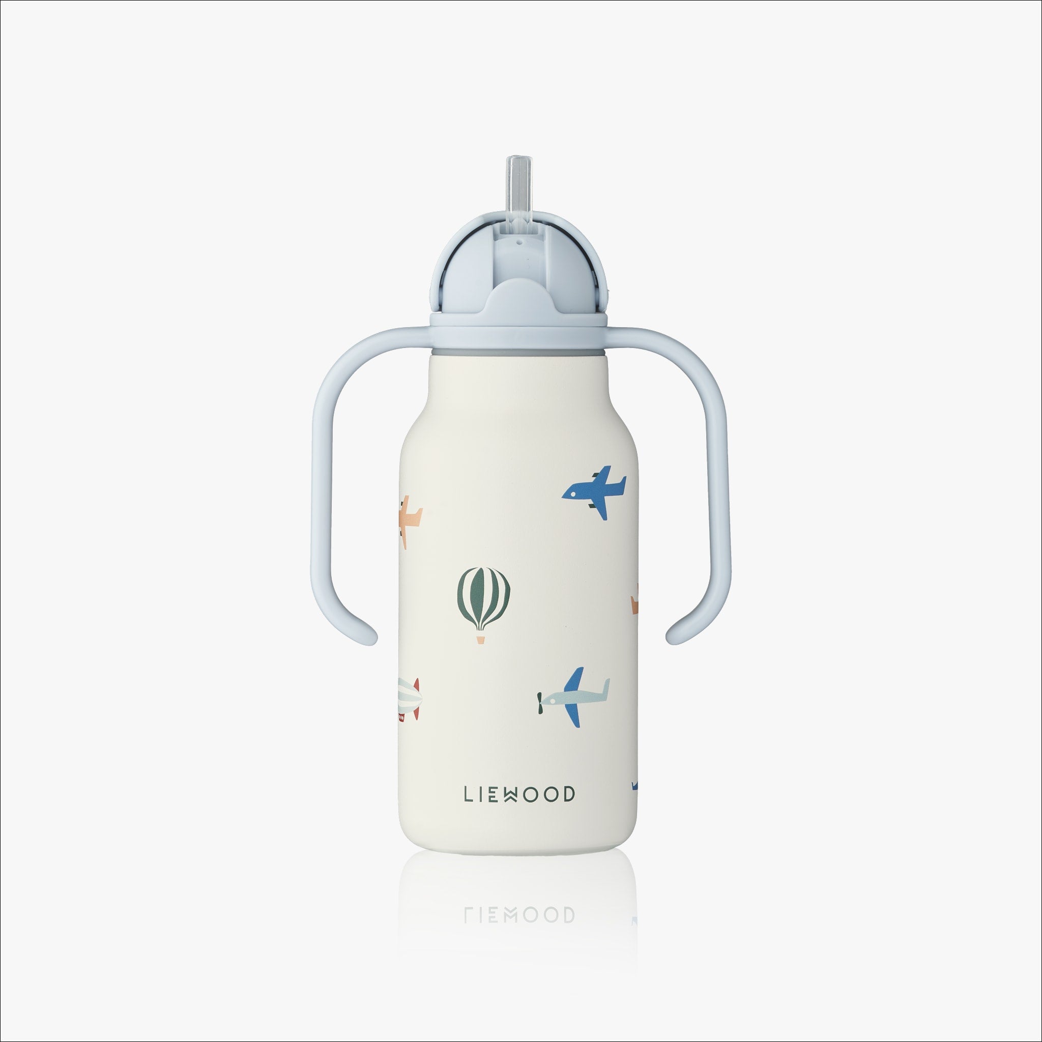 LIEWOOD Kimmie Kids Water Bottle 250ml - Insulated Stainless Steel Aviator & Ecru Colors - Leak Proof & BPA Free for School, Travel & Outdoor Activities