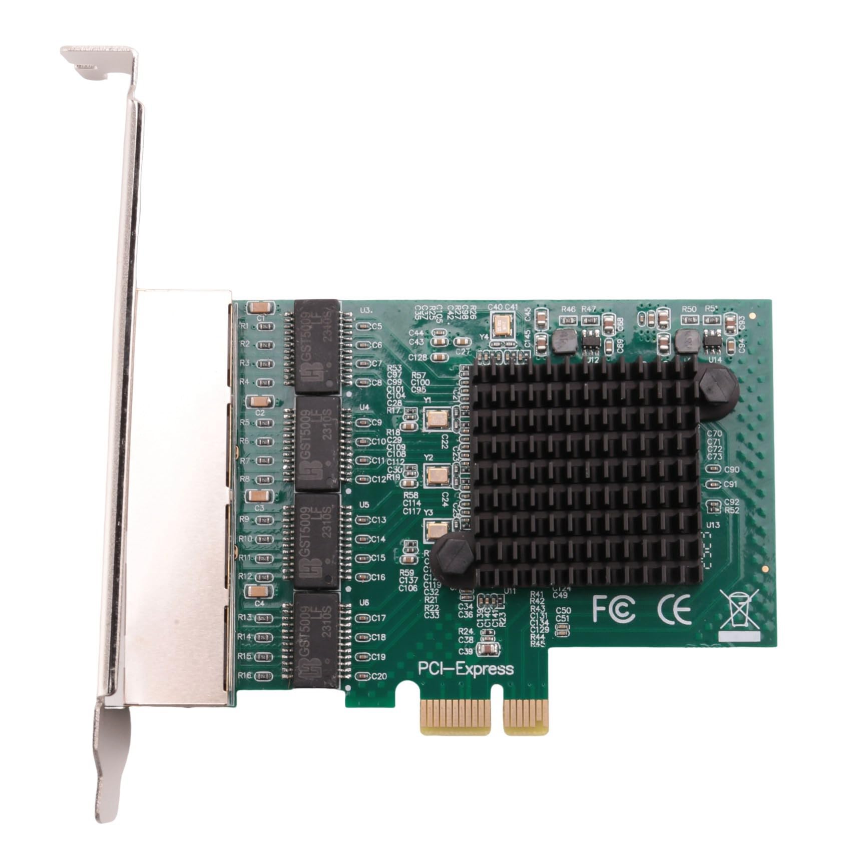 Oladfiop 5-Port Gigabit Ethernet PCI-E Network Card with Realtek Chipset - High-Speed RJ45 LAN Adapter for Gaming, Servers & Office Workstations