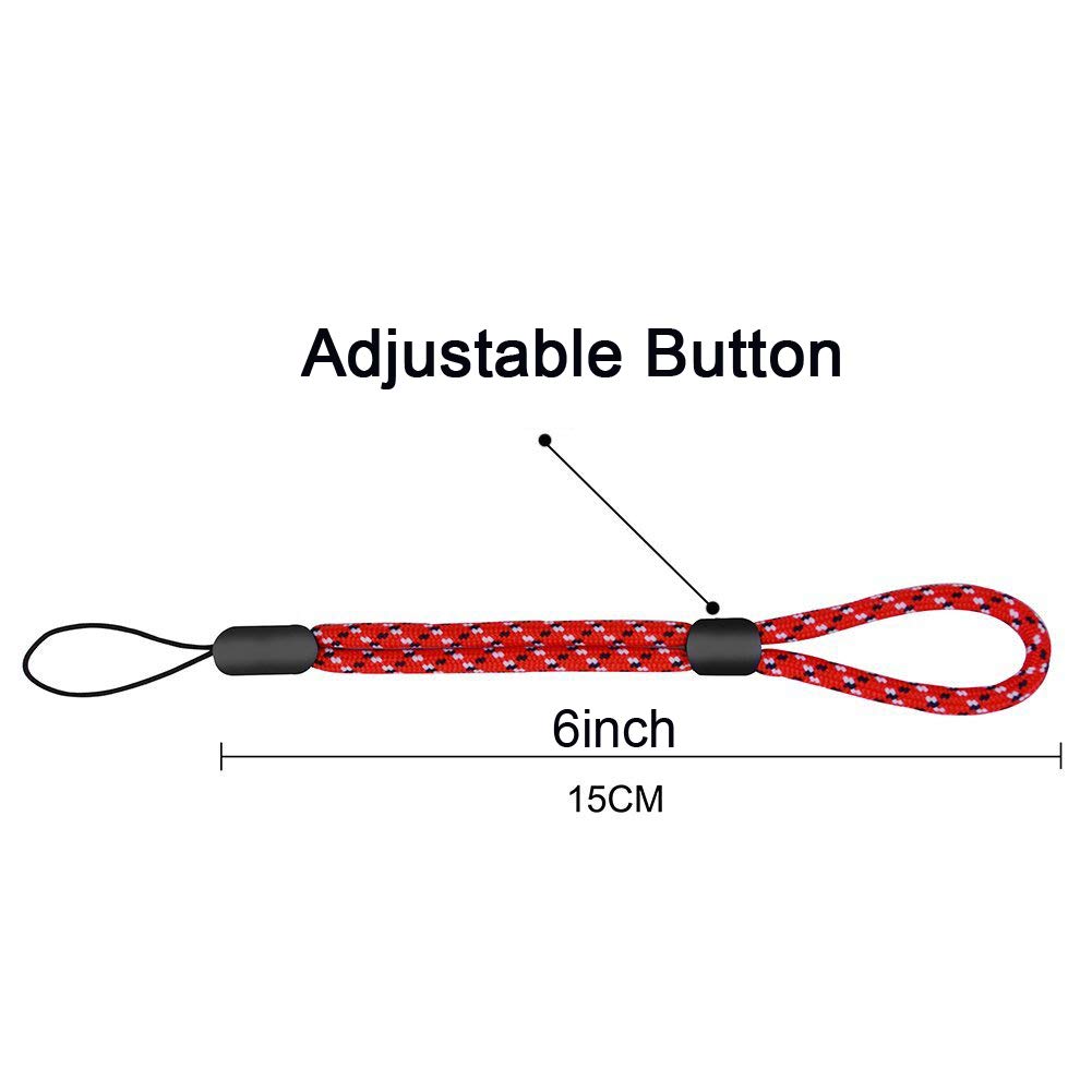 YOUOWO 5 Pack Adjustable Wrist Lanyards - Multi-Purpose Keychain for Keys, Car, Flashlight, Phone & Pen (Black, Red, Blue, Green, White&Black) - Perfect for Work, School, Travel and Outdoor Activities