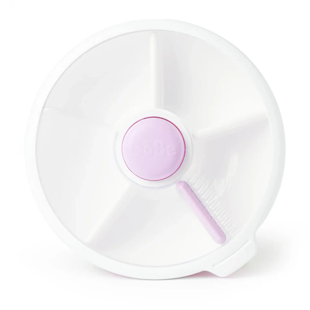 Gobe Large Snack Spinner - BPA-Free Plastic Snack Container with Lid, Taro Purple - Perfect for Chips, Nuts, Candy Storage at Home, Office, or Travel