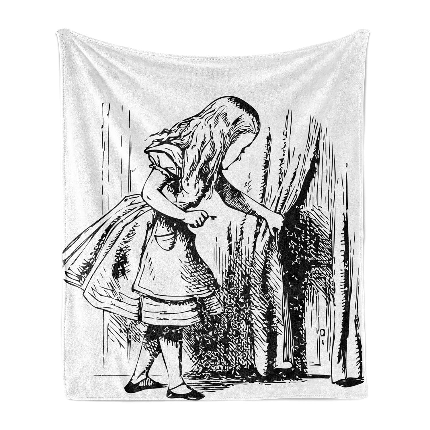 Ambesonne Alice in Wonderland Fleece Throw Blanket - 70