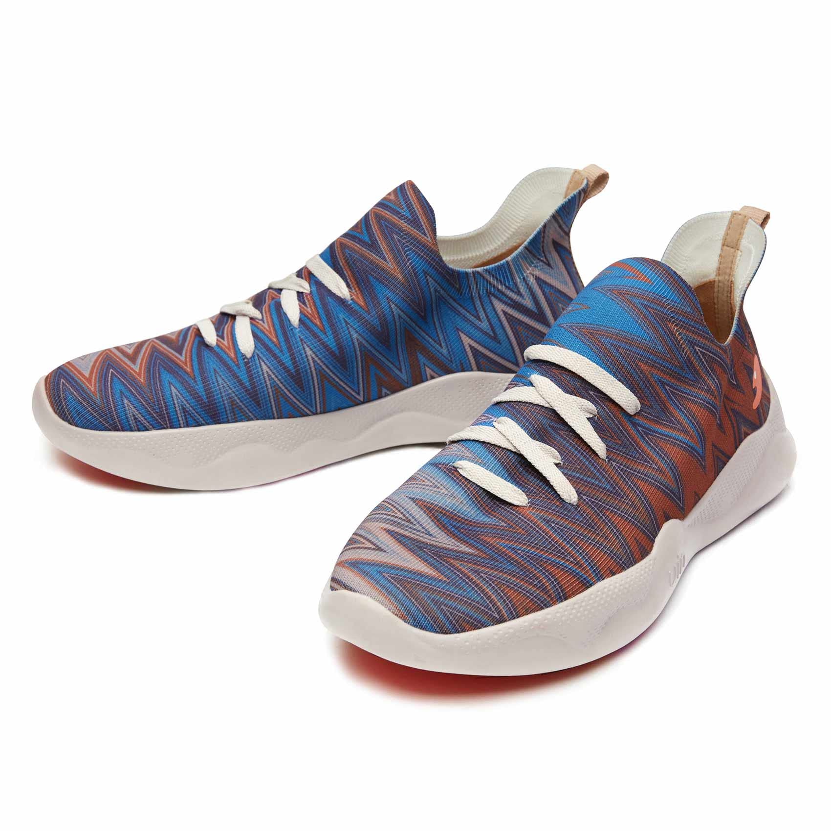 UIN Men's Fashion Sneakers - Lightweight Walking Shoes for Men, Slip On Casual Comfortable Athletic Shoes with Artistic Paint Design, Travel Sneakers - Perfect for Daily Wear, Gym, and Outdoor Exploration
