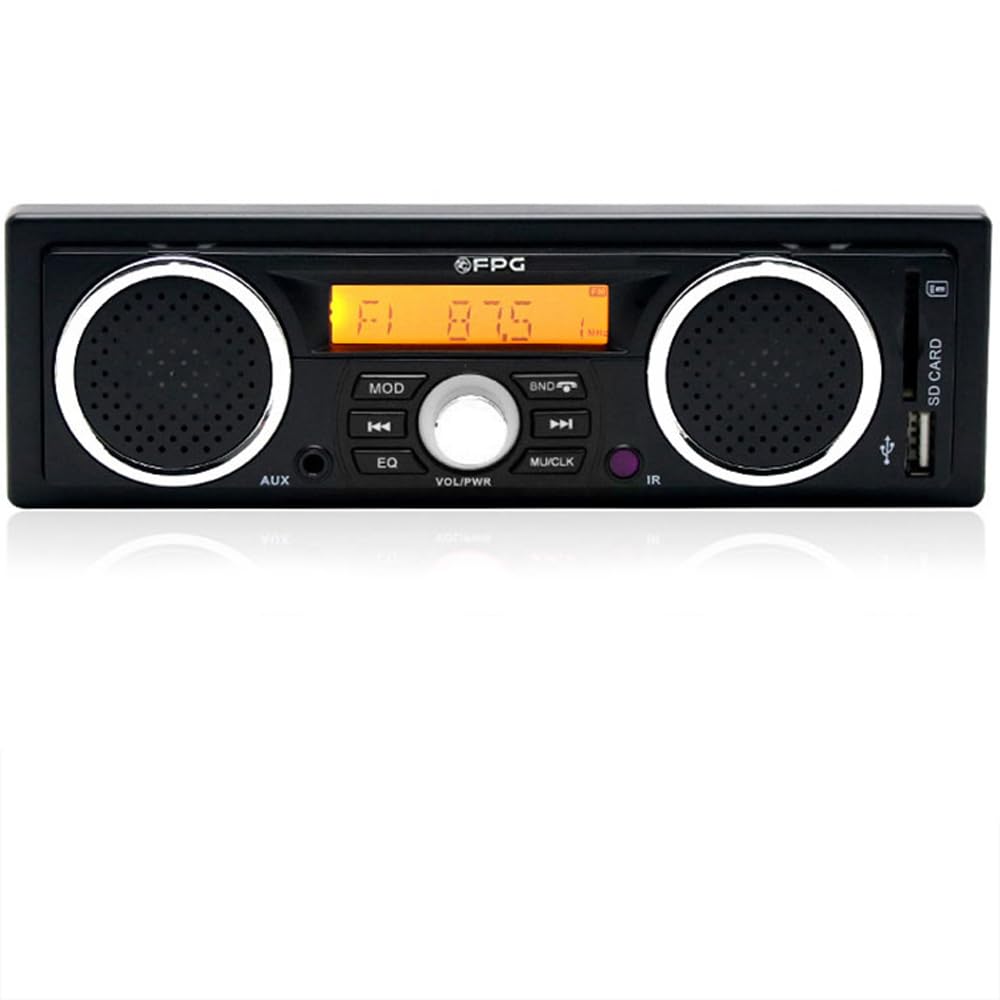 12V FM MP3 Bluetooth Car Radio with Hands-Free Call, Built-in Dual Speakers, ISO Port for Easy Installation – Perfect for Daily Commute and Road Trips