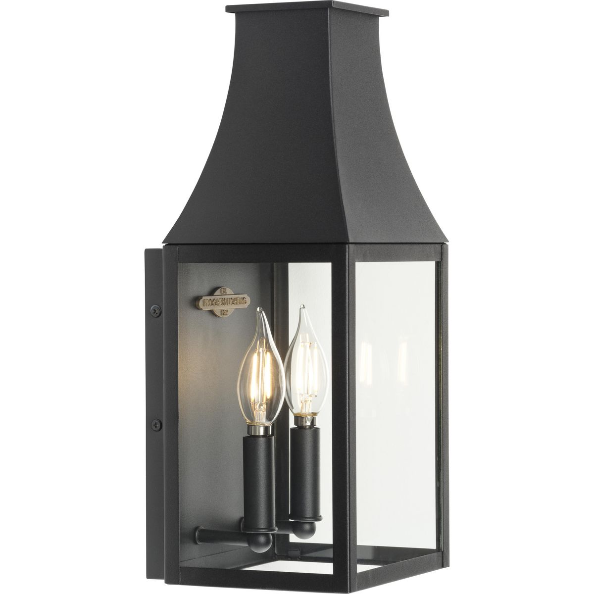 Radcliffe Collection Two-Light Small Black Traditional Outdoor Wall Lantern - Perfect for Porch, Patio & Garden Lighting