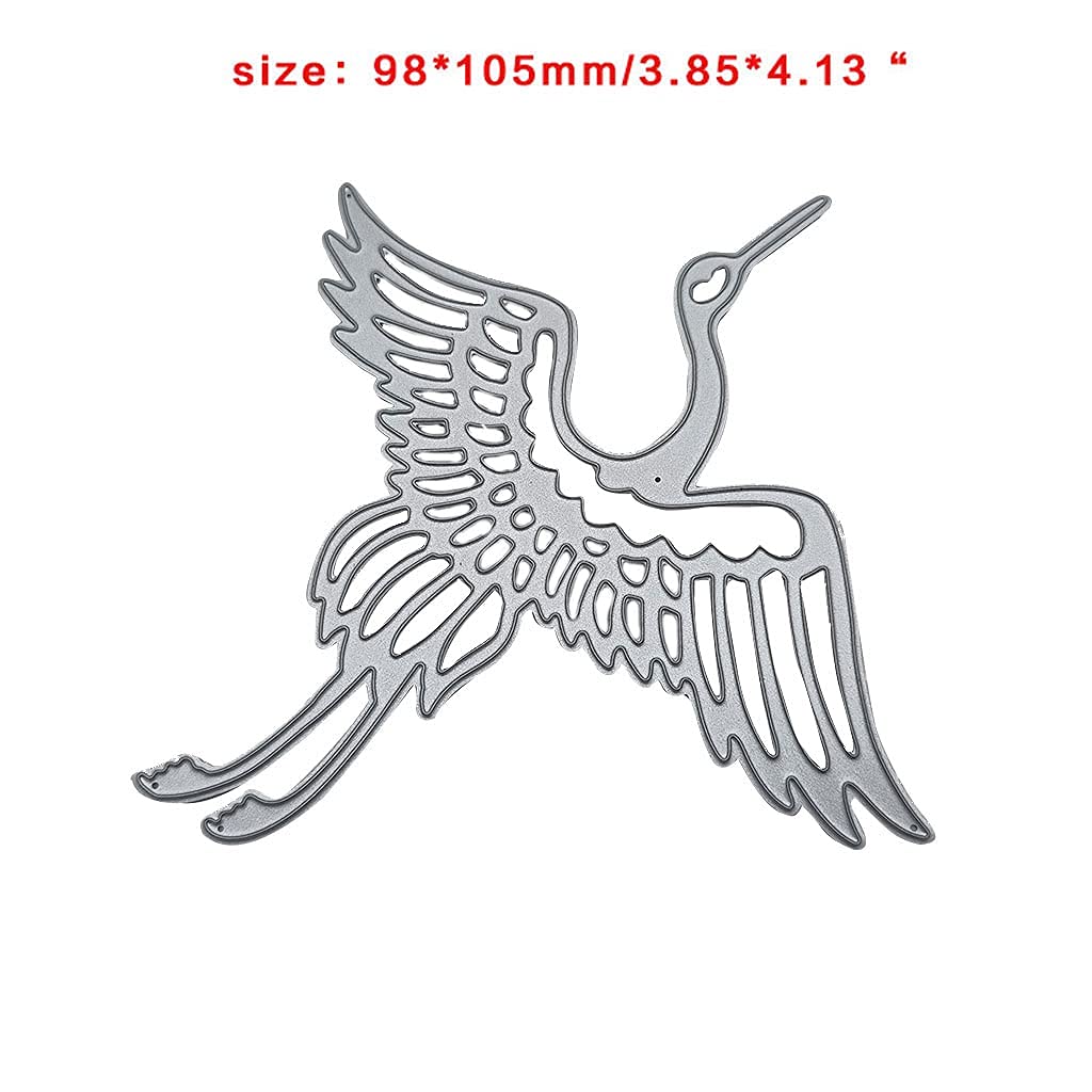 Red-Crowned Crane Metal Die Cuts for Card Making - Scrapbooking Embossing Dies, DIY Album & Paper Craft Decorations - Perfect for Wedding Invitations, Greeting Cards & Memory Books