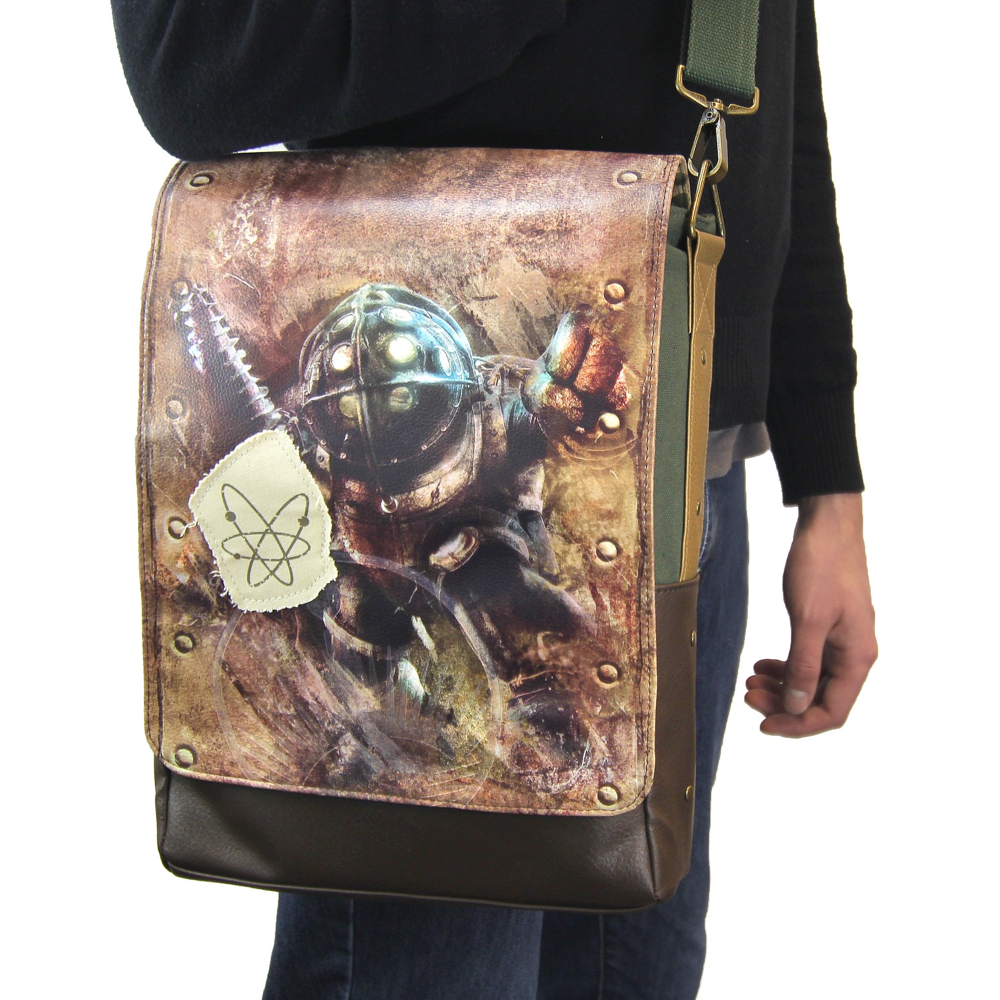 BioShock Big Daddy Themed Messenger Bag - Official Licensed Gaming Laptop Bag for School & Work - Perfect for Cosplay, Comic Con & Gaming Events