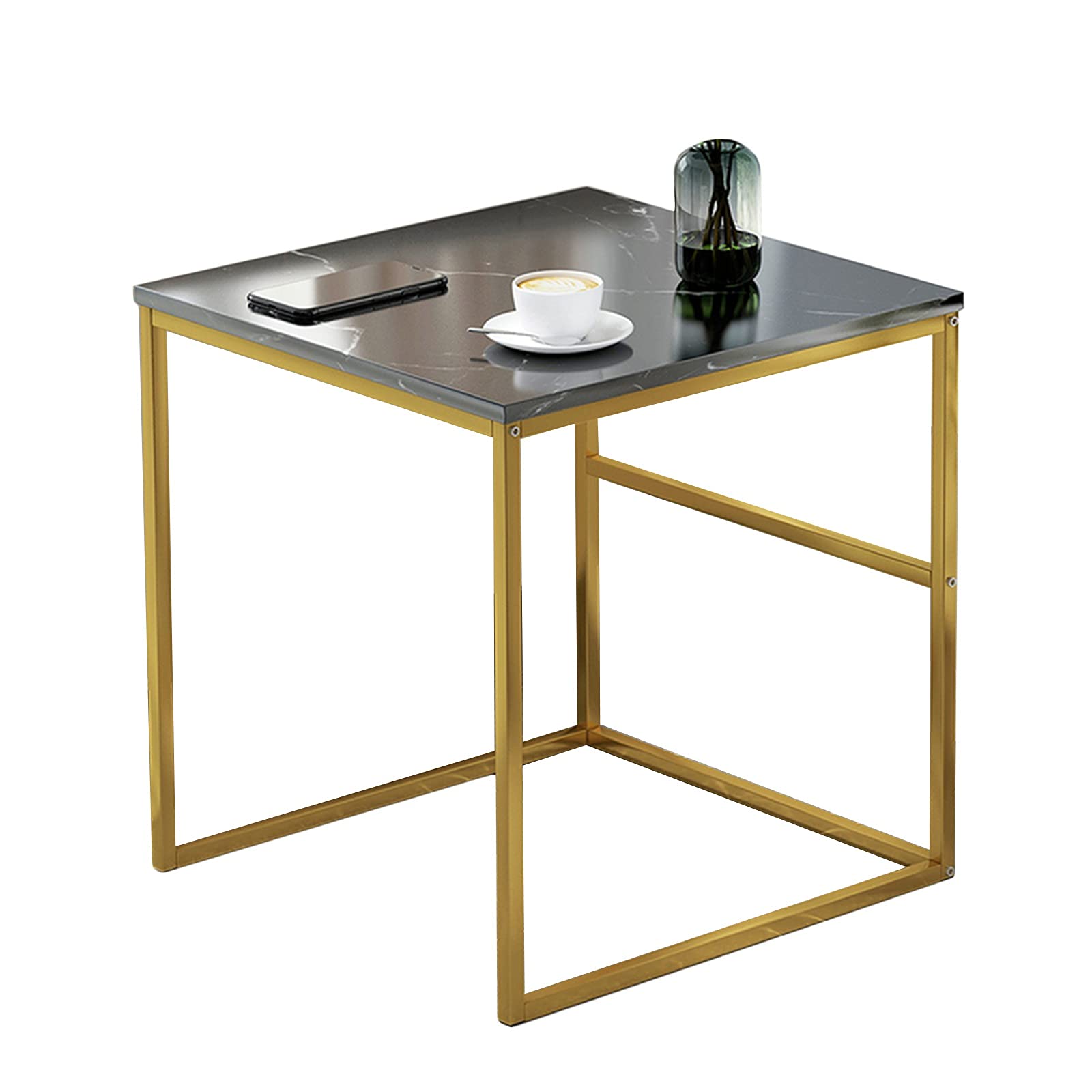 Modern Small Square Coffee Table - Simple & Stylish Side Table for Apartment, Balcony, Bedroom - Lightweight & Portable - Perfect for Living Room, Office, or Outdoor Use (Color: B)