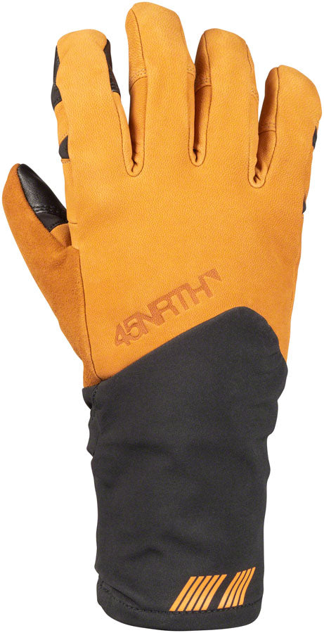 45NRTH 2023 Sturmfist 5 LTR Leather Gloves - Tan/Black, Full Finger, Large - Winter Cycling & Motorcycle Riding Cold Weather Protection Gloves