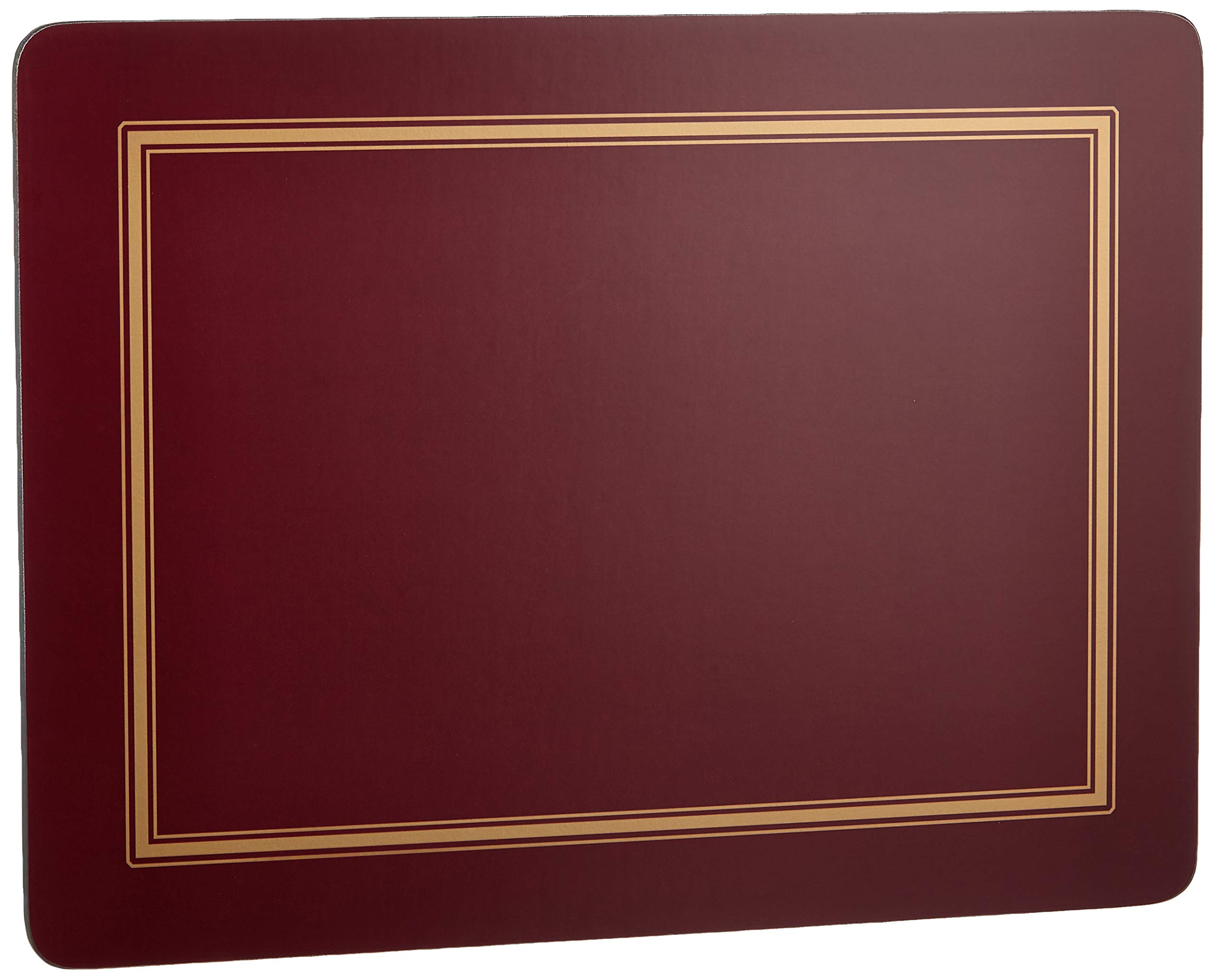 Pimpernel Classic Burgundy Brunch Placemats Set of 6 - Elegant Table Setting for Brunch, Dinner Parties & Holiday Gatherings