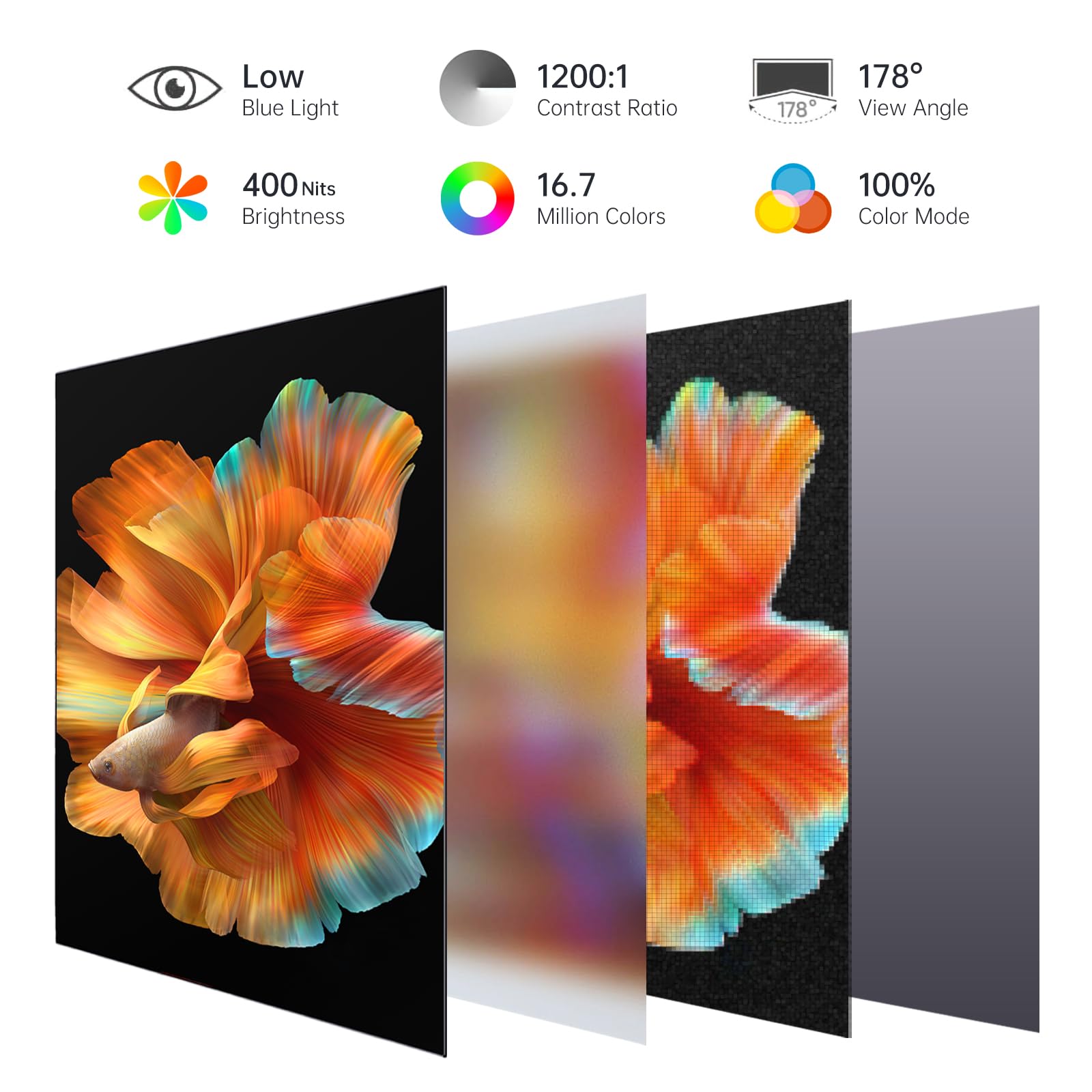 WGK 15.6 Inch 4K UHD Portable Monitor - 3840×2160 IPS Screen with 100% sRGB, USB-C & HDMI, Built-in Speakers for Laptop, MacBook, Gaming (PS5/PS4/Xbox) - Perfect for Work, Travel & Home Entertainment