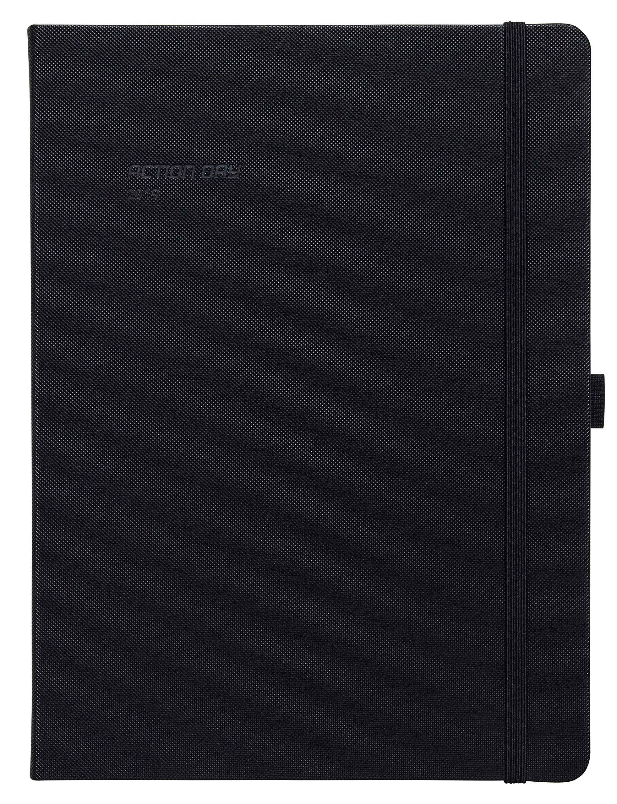 Action Day 2025 Weekly Planner - Productivity Planner with To-Do Lists, Goal Tracking & Project Management - 8x11 Dated Daily Diary (Black) - Perfect for Professionals, Students & Busy Moms