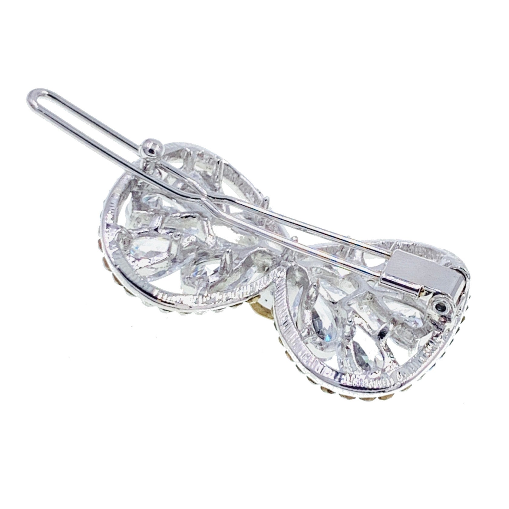 Aubrieta Bow Hair Clip with Swarovski Crystals - Elegant Hair Accessory for Weddings, Parties & Special Occasions