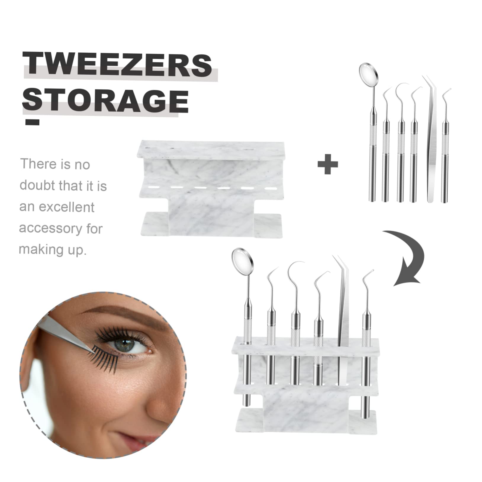 6-Pocket Acrylic Lash Tweezers Organizer Box - Salon Eyelash Extension Tool Storage Display Rack for Professional Makeup Artists | Perfect for Salon, Spa & Beauty Studio Organization