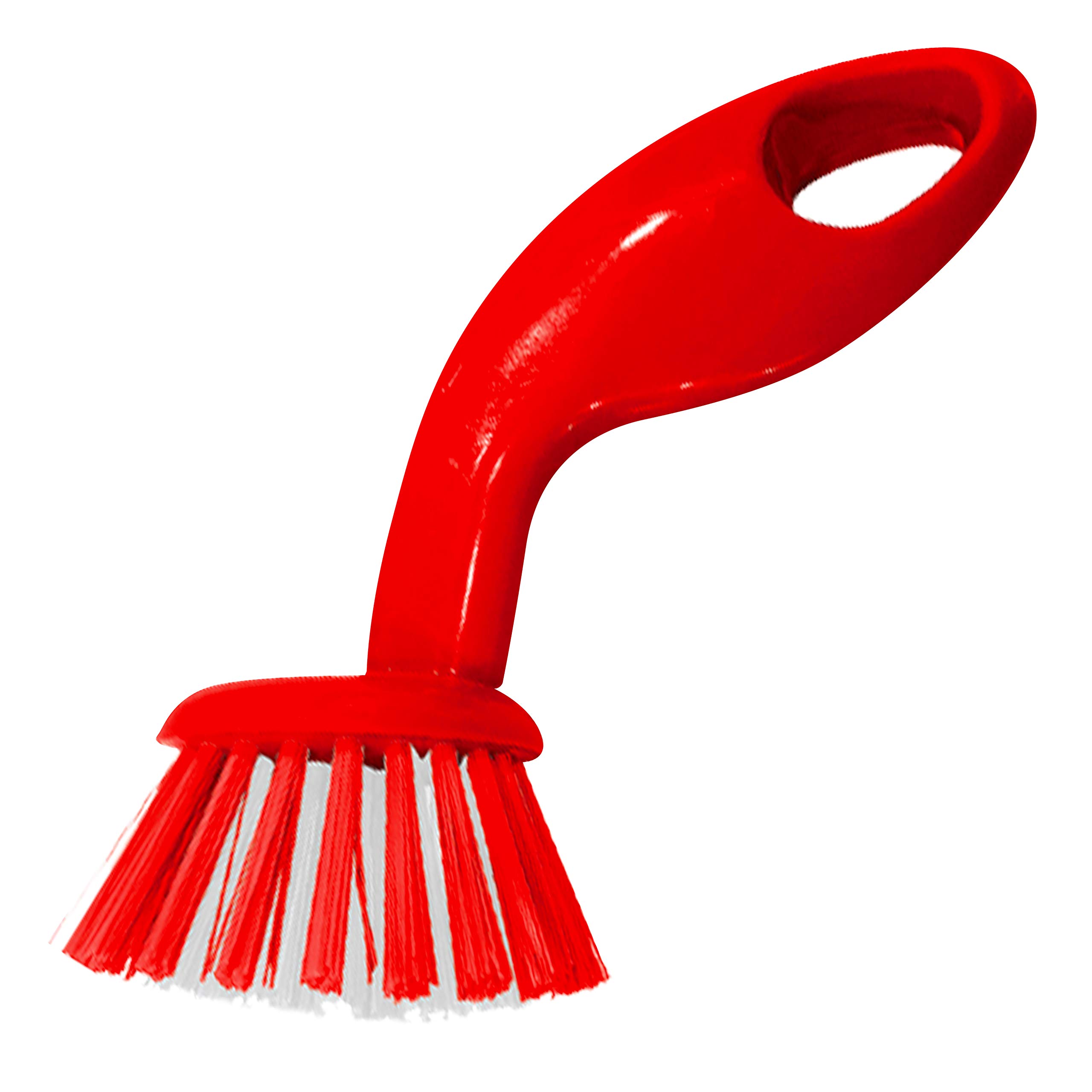 Kosher Cook Meat Red Dish Brush - Gentle Bristles, Easy Grip Handle for Effortless Dishwashing - Color-Coded Kitchen Cleaning Tool for Utensils, Pans, and Cookware