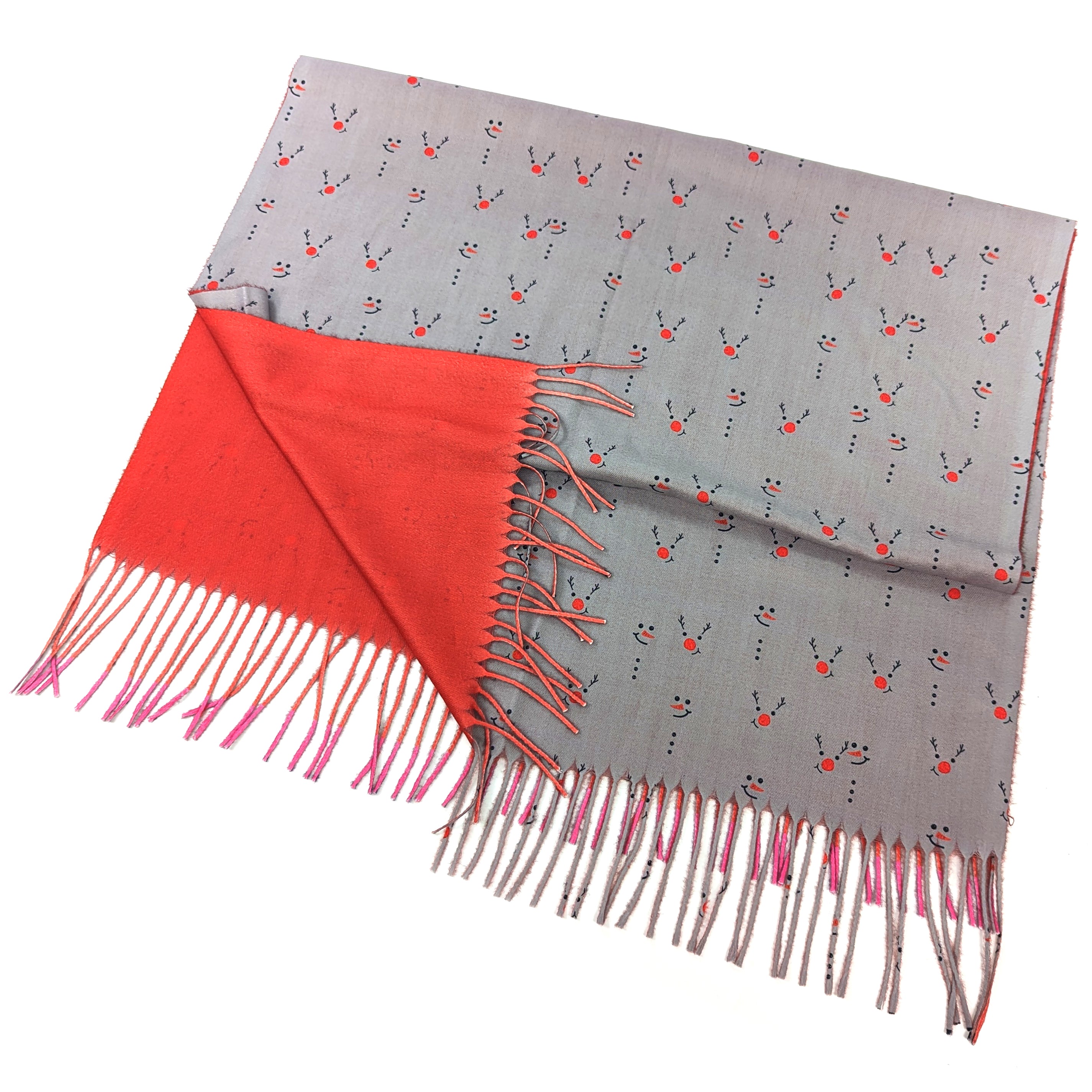Christmas Noses Pashmina Style Scarf - Exclusive Holiday Design | Soft Winter Shawl for Women | Perfect for Christmas Parties & Gift Giving