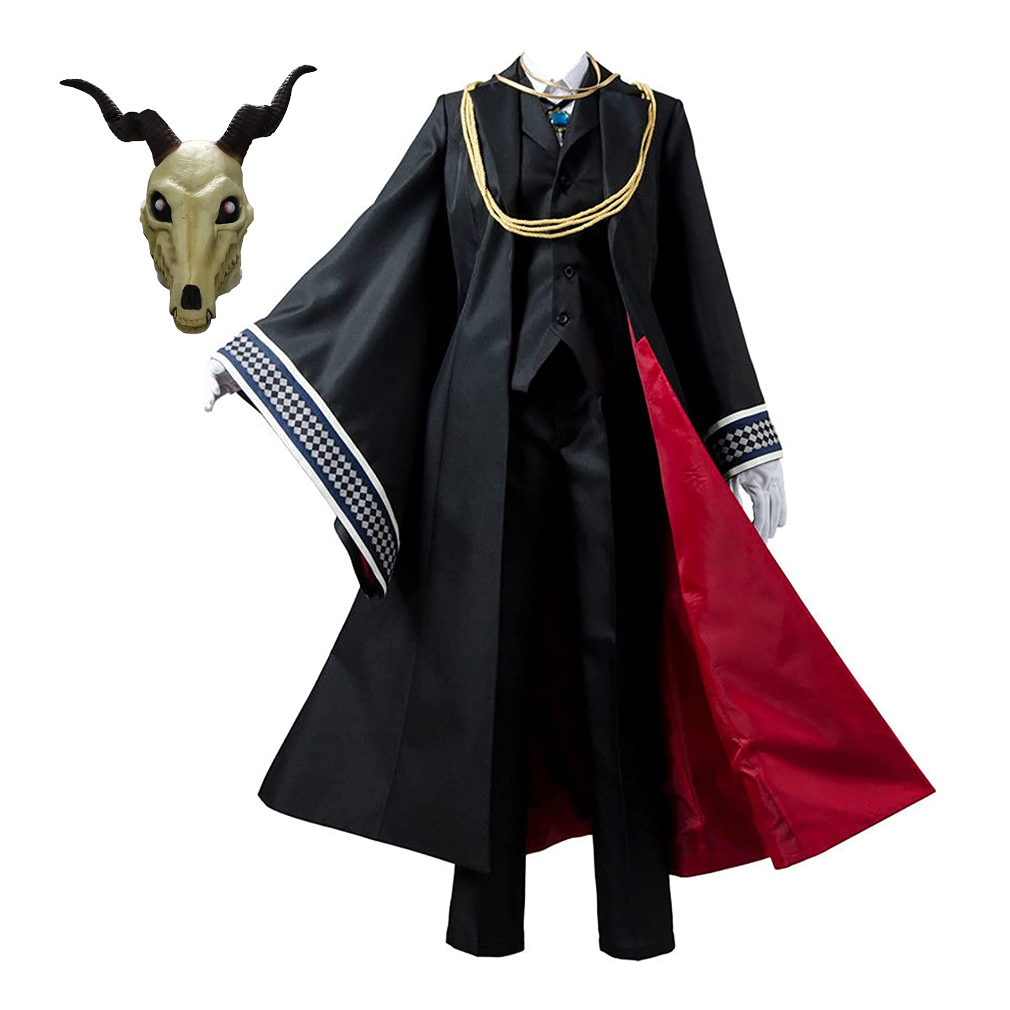 Chise Hatori & Elias Ainsworth Cosplay Costume - The Ancient Magus' Bride Anime Uniform Outfit with Coat for Halloween, Conventions & Cosplay Events