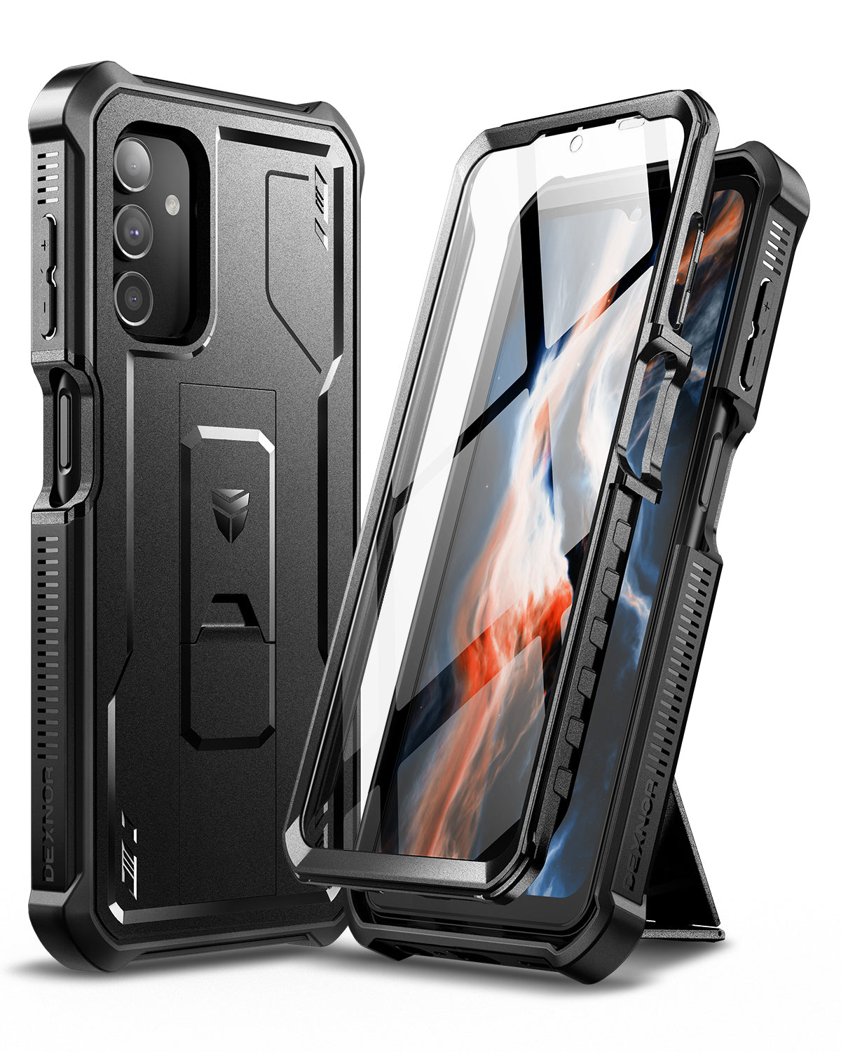 Dexnor Heavy Duty Shockproof Rugged Case for Samsung Galaxy A13 5G with Built-in Kickstand & Screen Protector - Perfect for Outdoor Activities, Work & Daily Protection