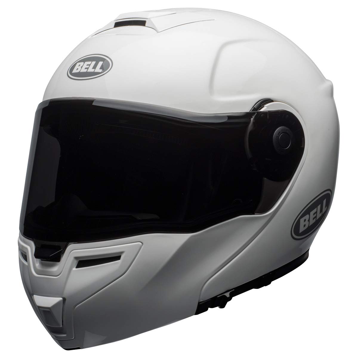 BELL SRT Modular Full-Face Motorcycle Helmet - Gloss White (Small) - DOT Certified for Safety - Perfect for Street Biking, Commuting & Long Rides
