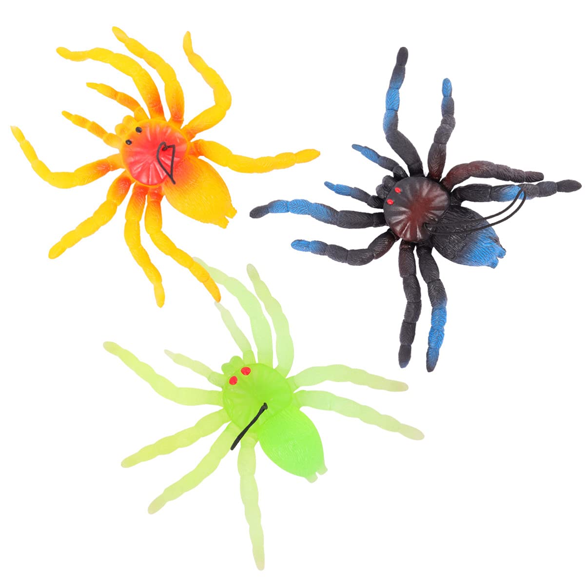 FARUTA 3-Pack Halloween Spider Prank Toys - Scary Fake Spiders for Haunted House Decorations, Halloween Party Props & Prank Gifts - Perfect for Trick-or-Treat, Scare Pranks & Spooky Decor