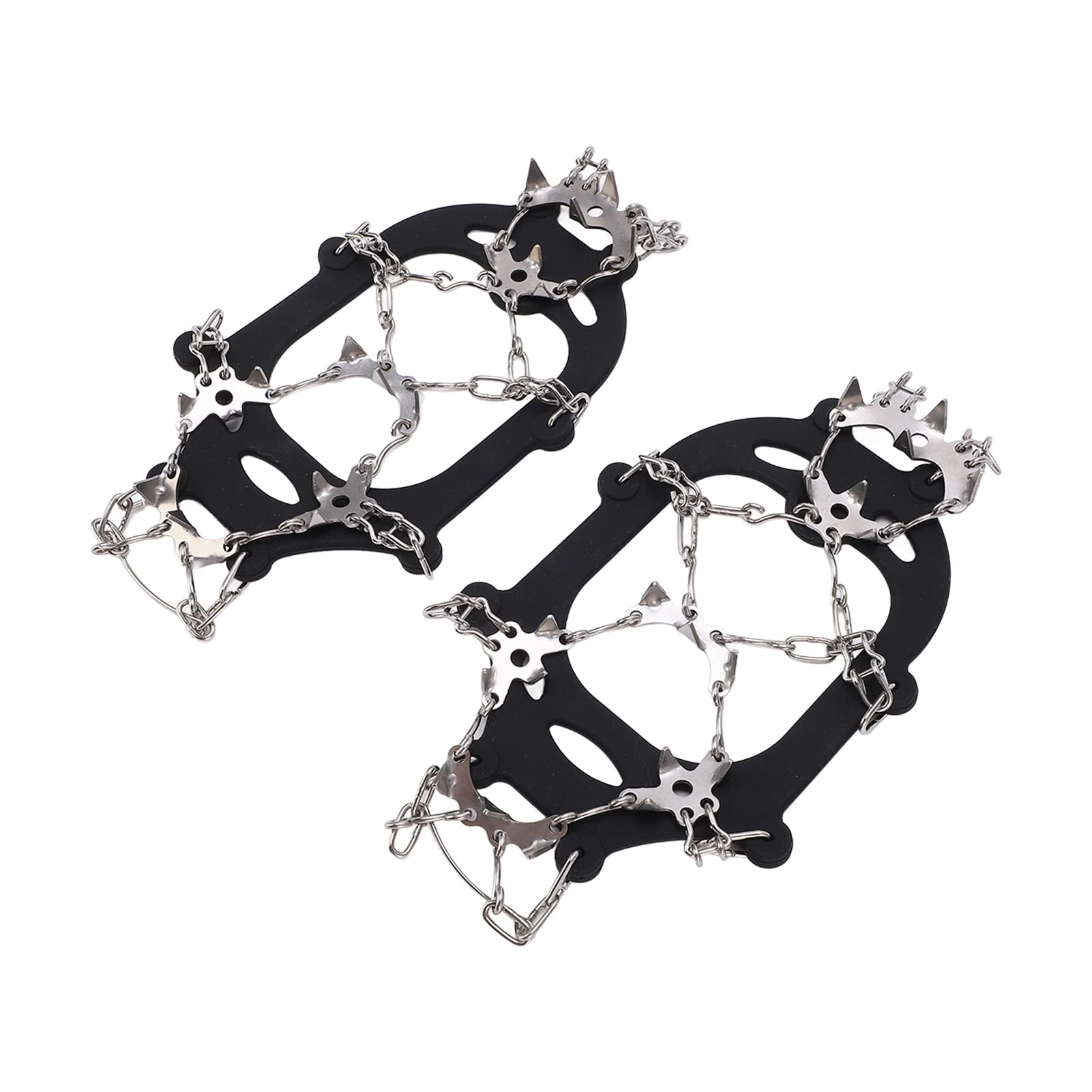 Traction Cleats Crampons for Hiking - 19 Teeth Anti-Slip Ice Grips for Adults | Wear-Resistant, Low-Temperature Resistant & Stable Grip | Perfect for Winter Hiking, Snow Walking & Outdoor Adventures (XL Size)
