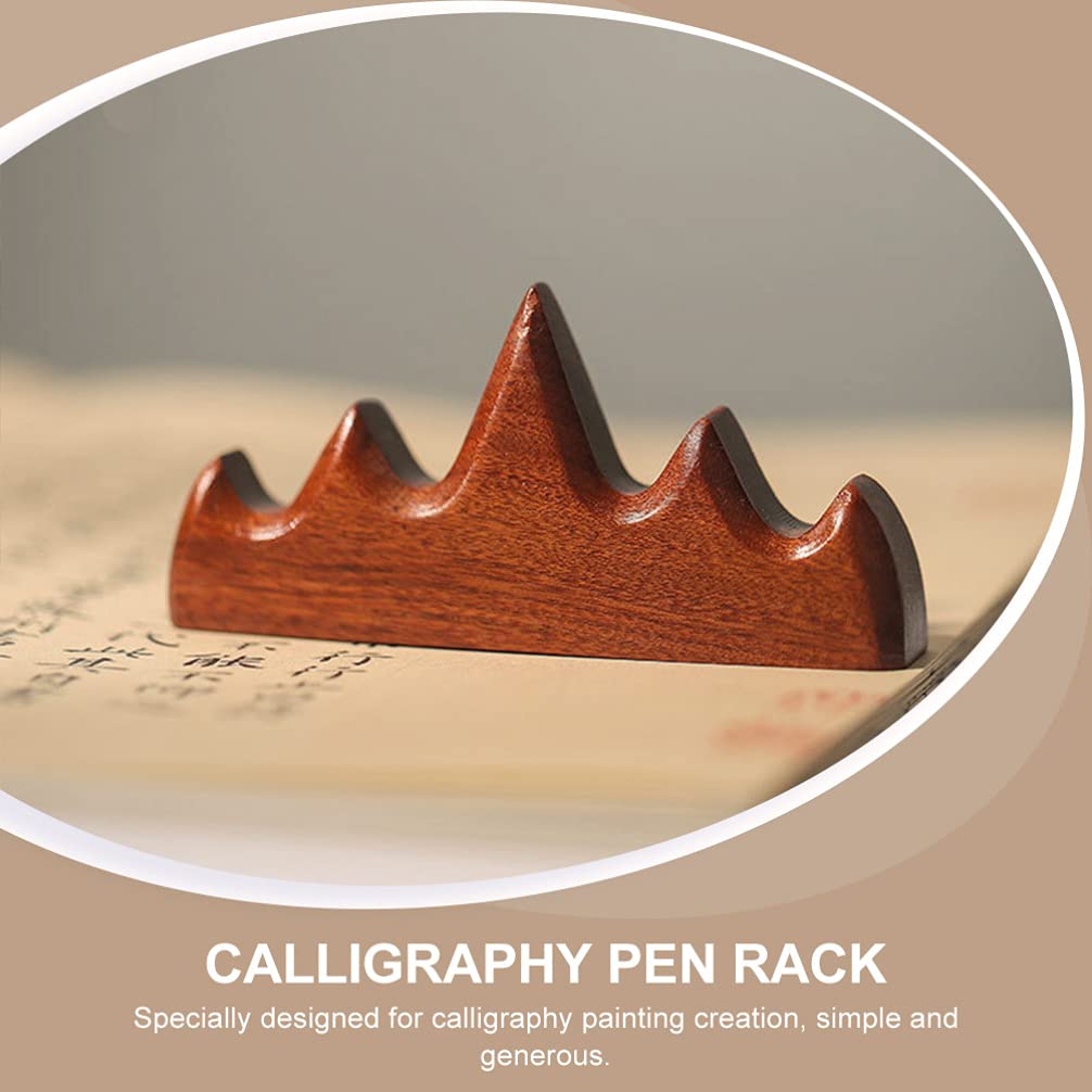 Wooden Brush Holder for Calligraphy & Ink Pens - Desk Organizer for Artists