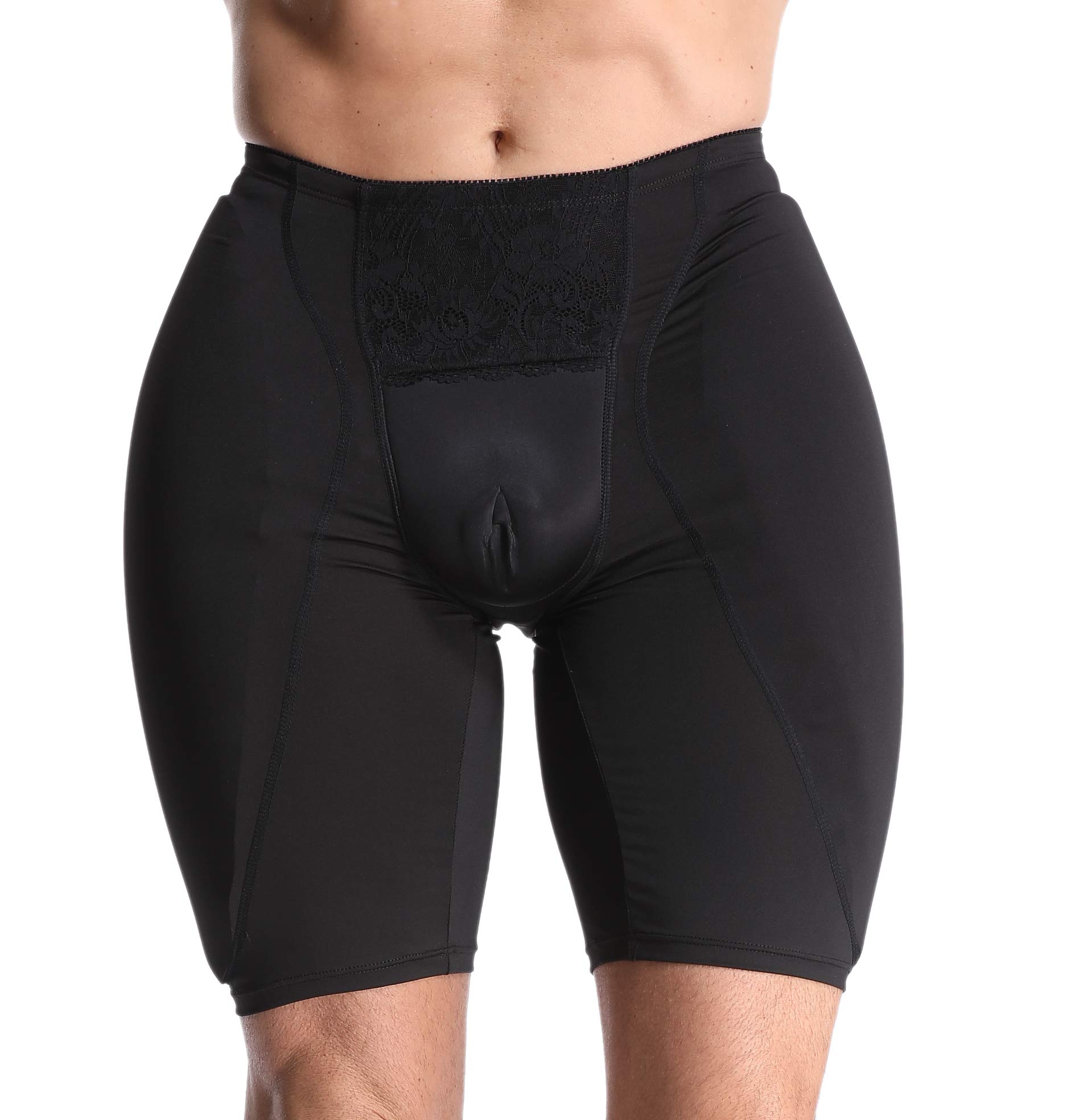 BIMEI 2-Piece Sponge Padded Gaff Underwear - Camel Toe Control, Fake Vagina for Crossdressers & Transgender Women - Perfect for Cosplay, Drag Shows & Everyday Comfort