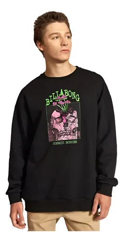 Billabong Men's Skull Graphic Hoodie - Crewneck Pullover Sweatshirt for Casual Wear & Street Style