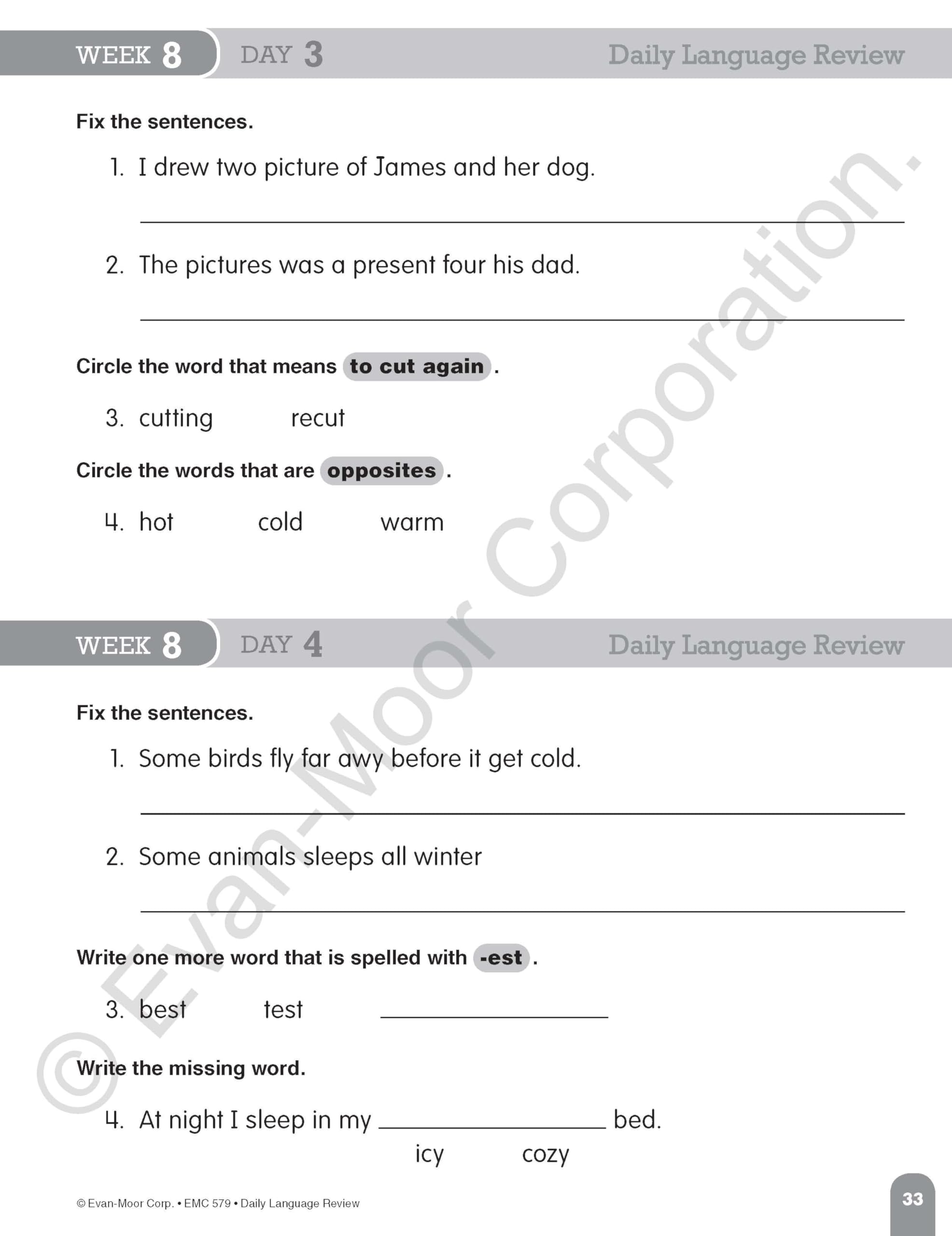 Evan-Moor Daily Language Review Grade 1 Workbook - Homeschool & Classroom Teaching Resource with Reproducible Worksheets, Grammar & Punctuation Practice | Teacher Edition for Daily Skills Assessment | Perfect for Elementary ELA Curriculum & Learning Activities