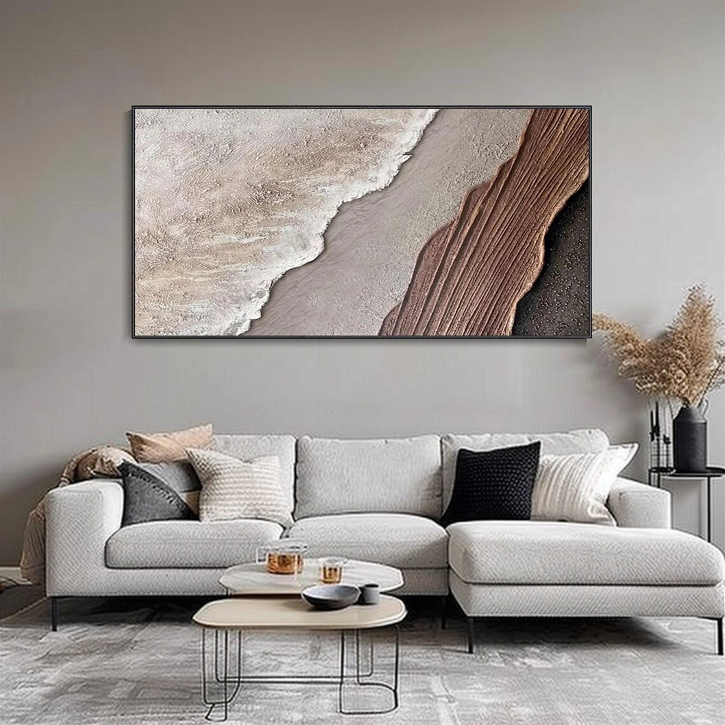 Ocean And Sky Painting #OS 097 - Handmade Canvas Wall Art for Home & Office Decor - Perfect for Living Room, Bedroom or Gift