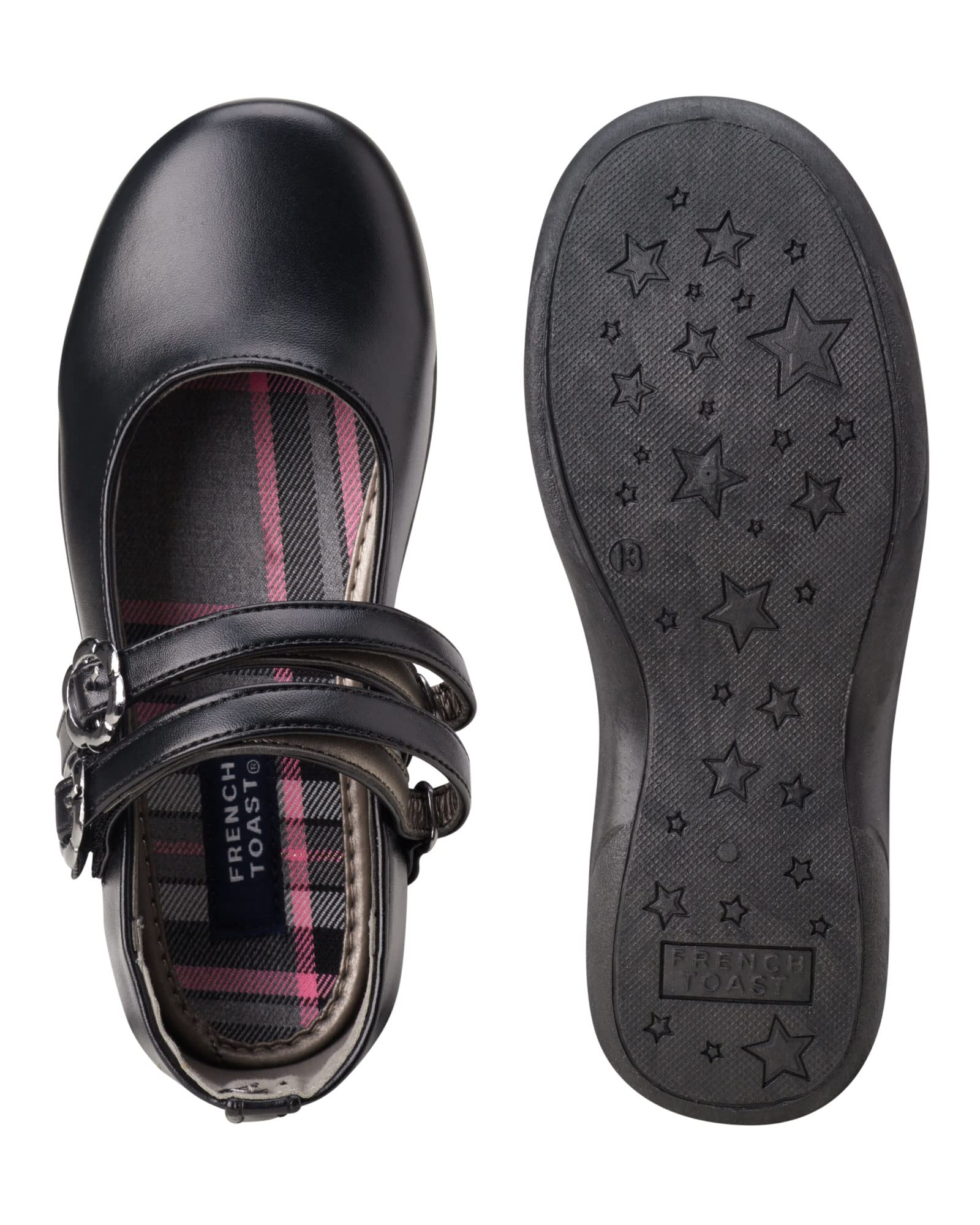 French Toast Girls' Dress Shoes - Leatherette Mary Jane School Uniform Flats for Toddler & Girls - Perfect for School, Church, and Special Occasions