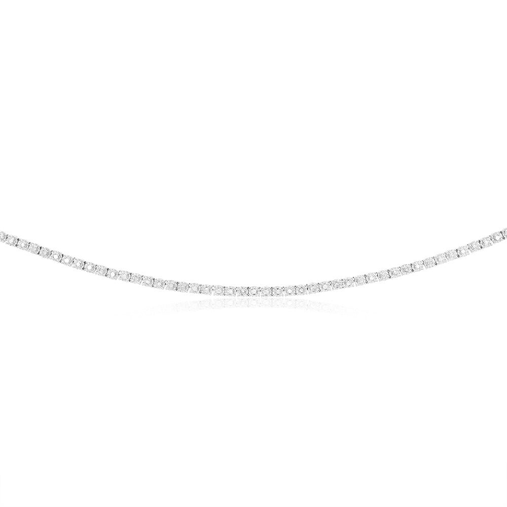 0.95 Carat Diamond Sterling Silver Pendant Necklace for Women - Elegant Gift for Anniversary, Valentine's Day & Special Occasions