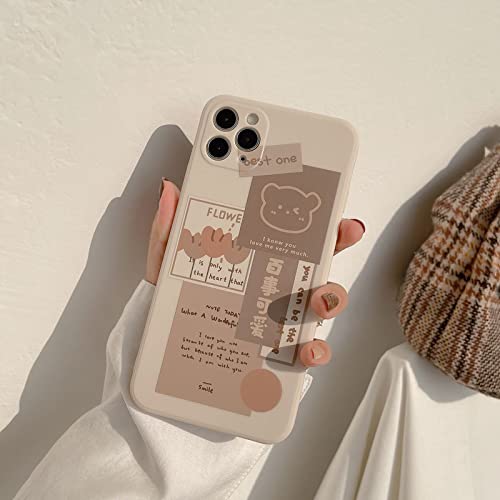 Cute Brown Bear Cartoon iPhone 13 Pro Max Case - Slim Soft Flexible TPU Protective Cover for Women & Girls | Shockproof Scratch-Resistant Phone Cover | Perfect Gift for Kids, Teens & Bear Lovers (Compatible with iPhone 13 Pro Max) - Great for School, Work & Everyday Use