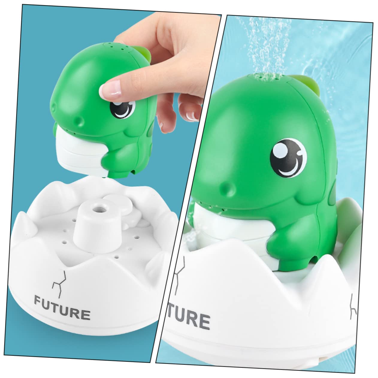 VICASKY 2 Pack Glow in The Dark Dinosaur Bath Toys - LED Light Up Floating Bathtub Toys for Kids, Fun Bath Time & Pool Play (Green Plastic) - Perfect for Toddlers, Sensory Play & Nighttime Bath Adventures