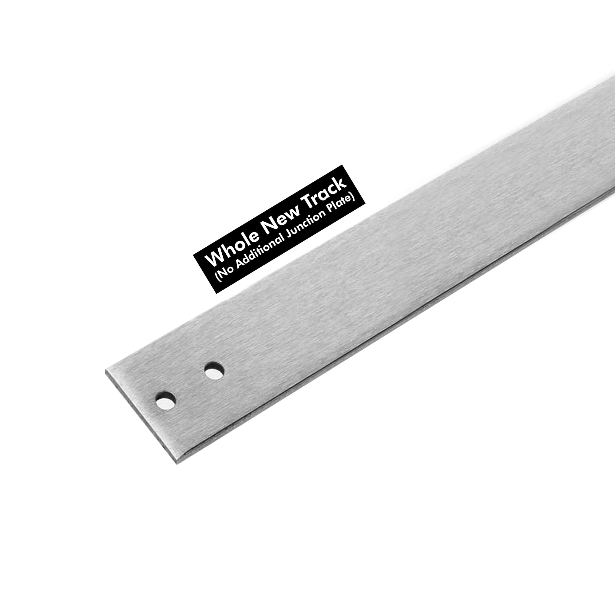 Homacer 7ft Sliding Barn Door Hardware Kit - Brushed Nickel Track with Mounting Accessories - Perfect for Farmhouse, Rustic, and Modern Home Interiors